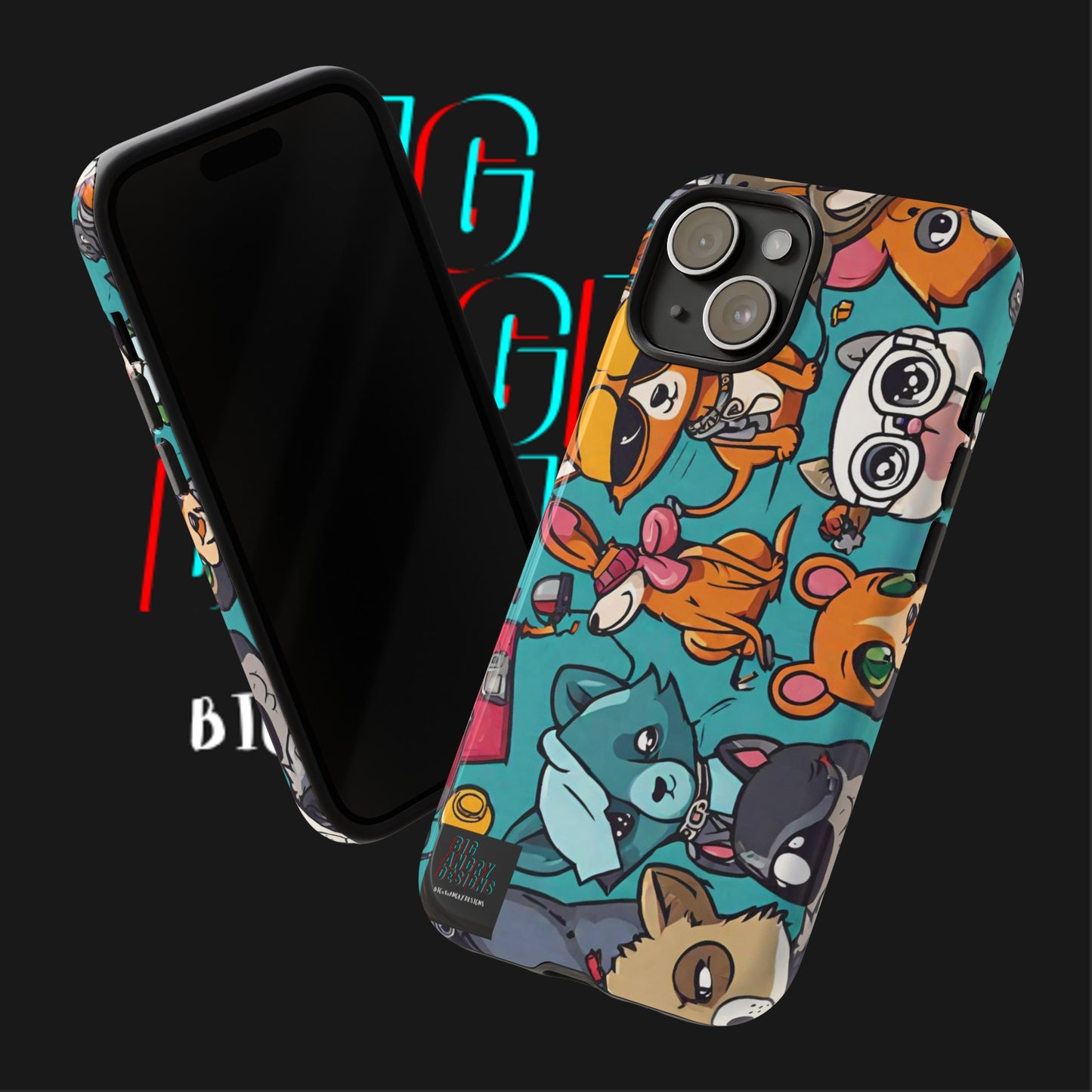 BIGxXxANGRY DESIGNS  "Paw Pals" Protective Phone Case