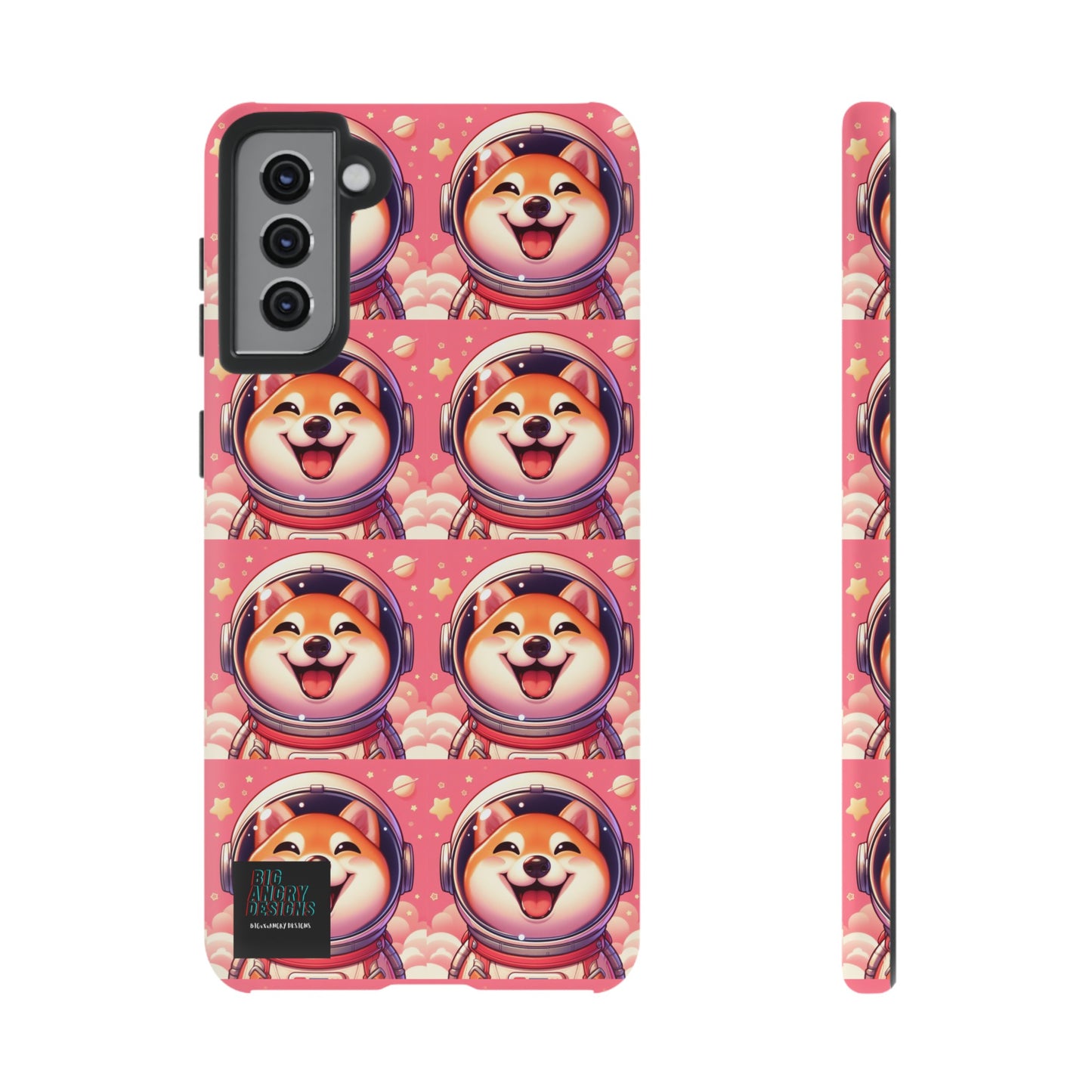 BIGxXxANGRY DESIGNS  Space Pup" Protective Phone Case