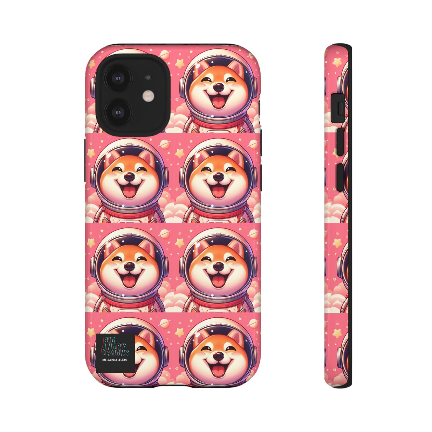 BIGxXxANGRY DESIGNS  Space Pup" Protective Phone Case