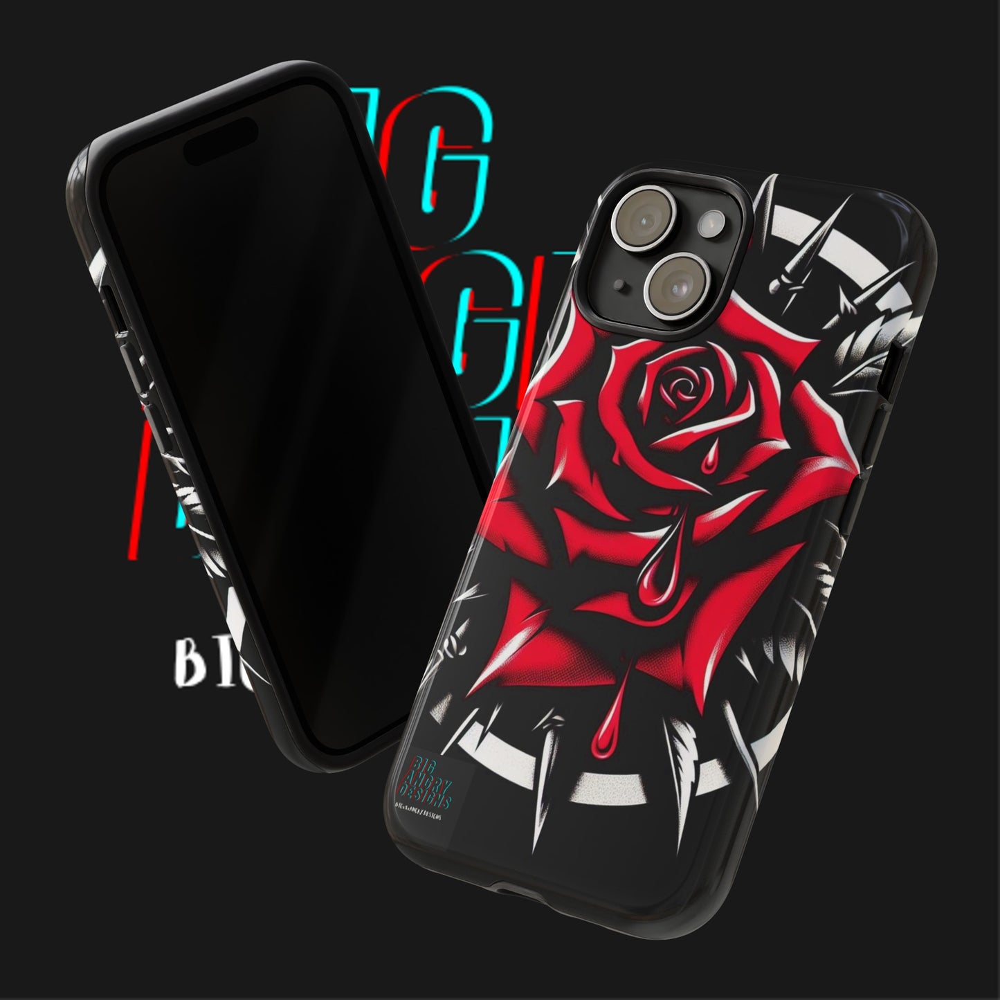 BIGxXxANGRY DESIGNS "Blood Rose" Protective Phone Case