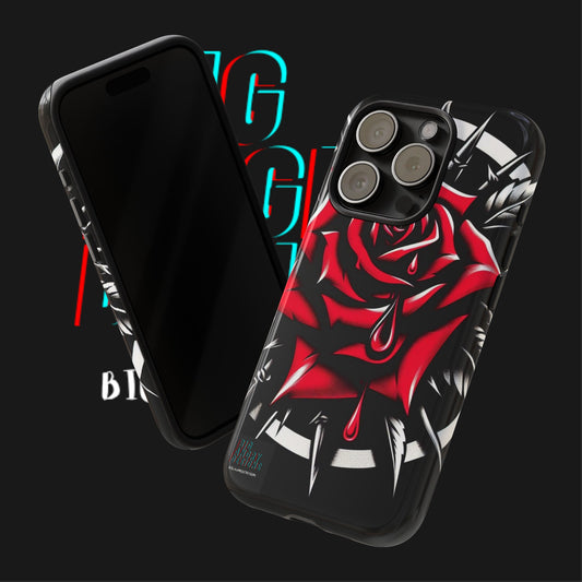 BIGxXxANGRY DESIGNS "Blood Rose" Protective Phone Case