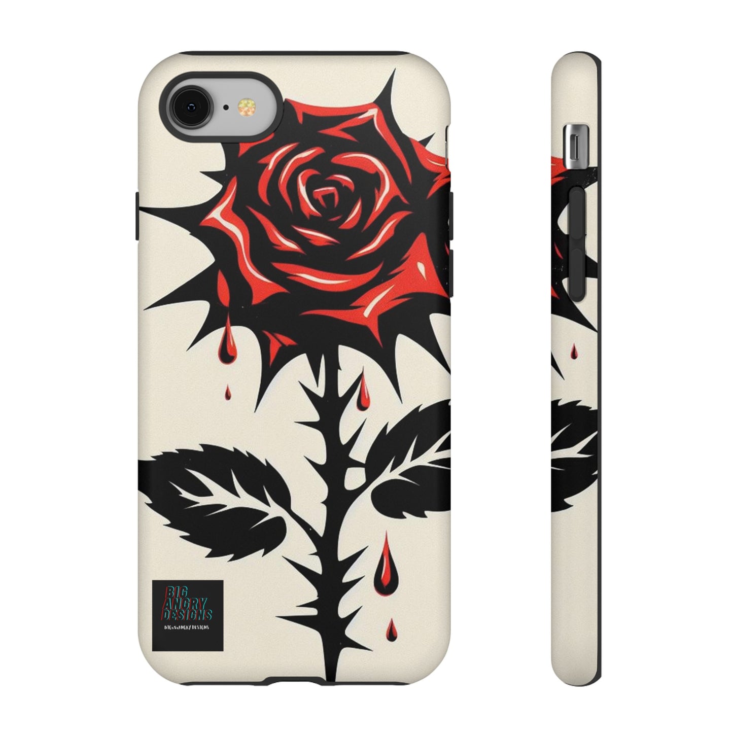 BIGxXxANGRY DESIGNS "KISSED ROSE" Protective Phone Case