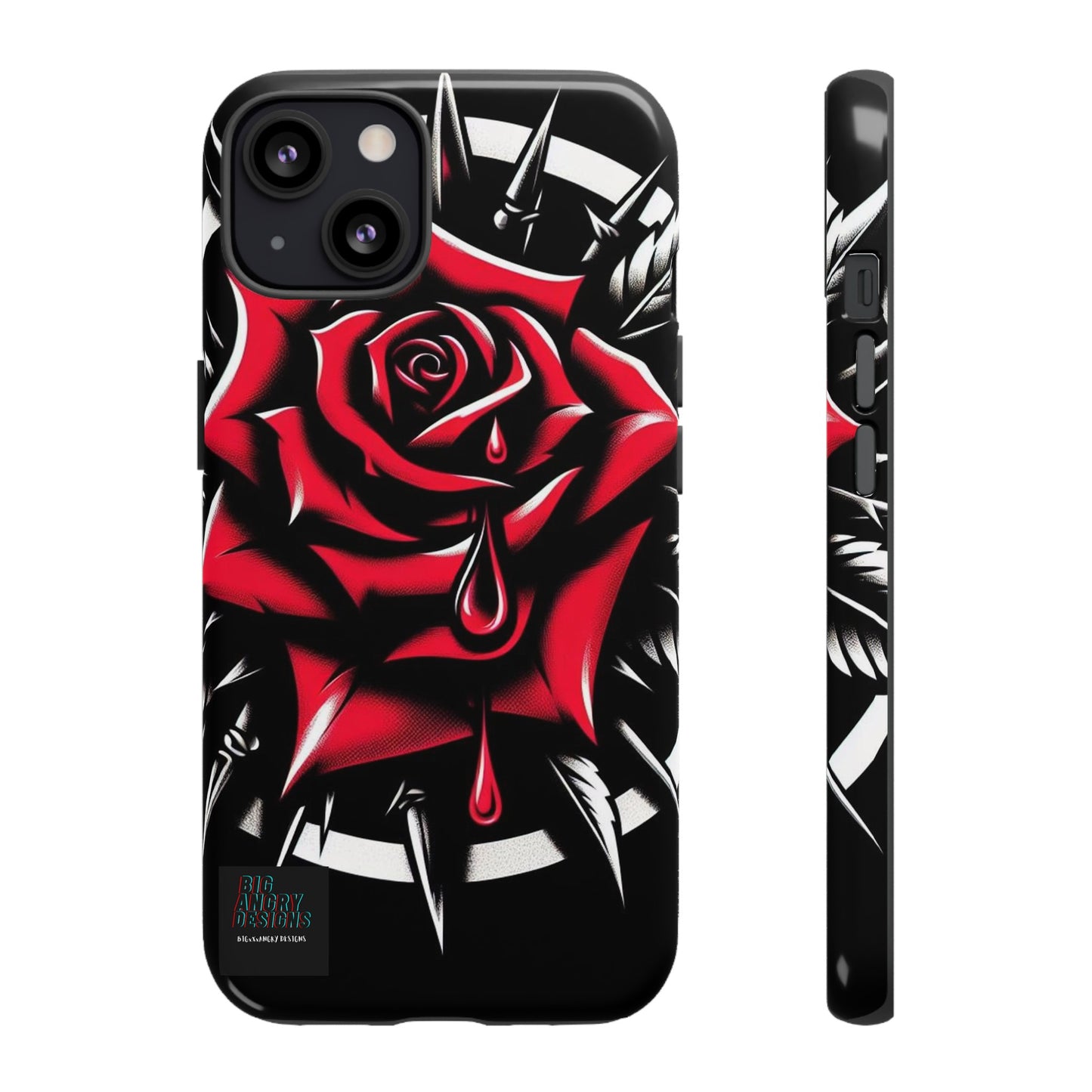 BIGxXxANGRY DESIGNS "Blood Rose" Protective Phone Case