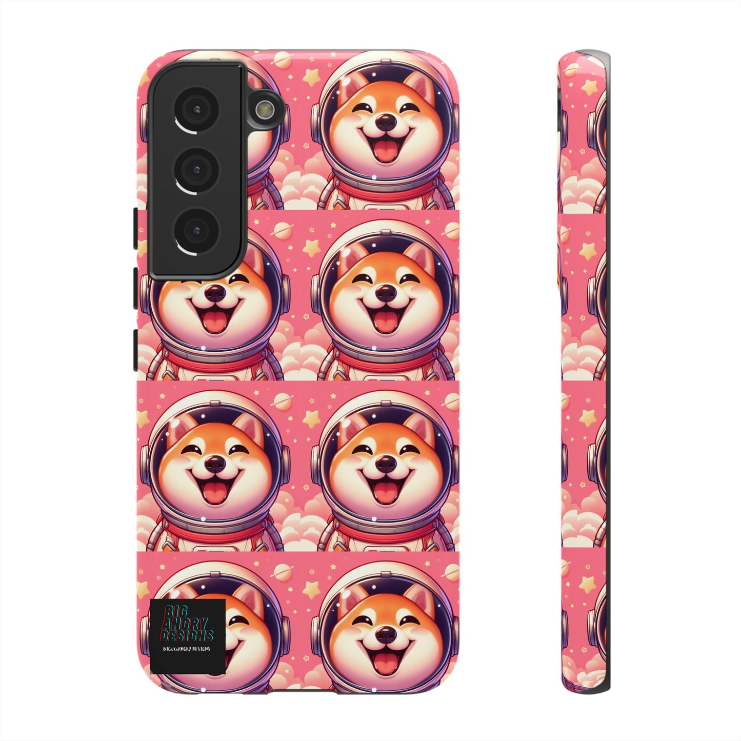 BIGxXxANGRY DESIGNS  Space Pup" Protective Phone Case