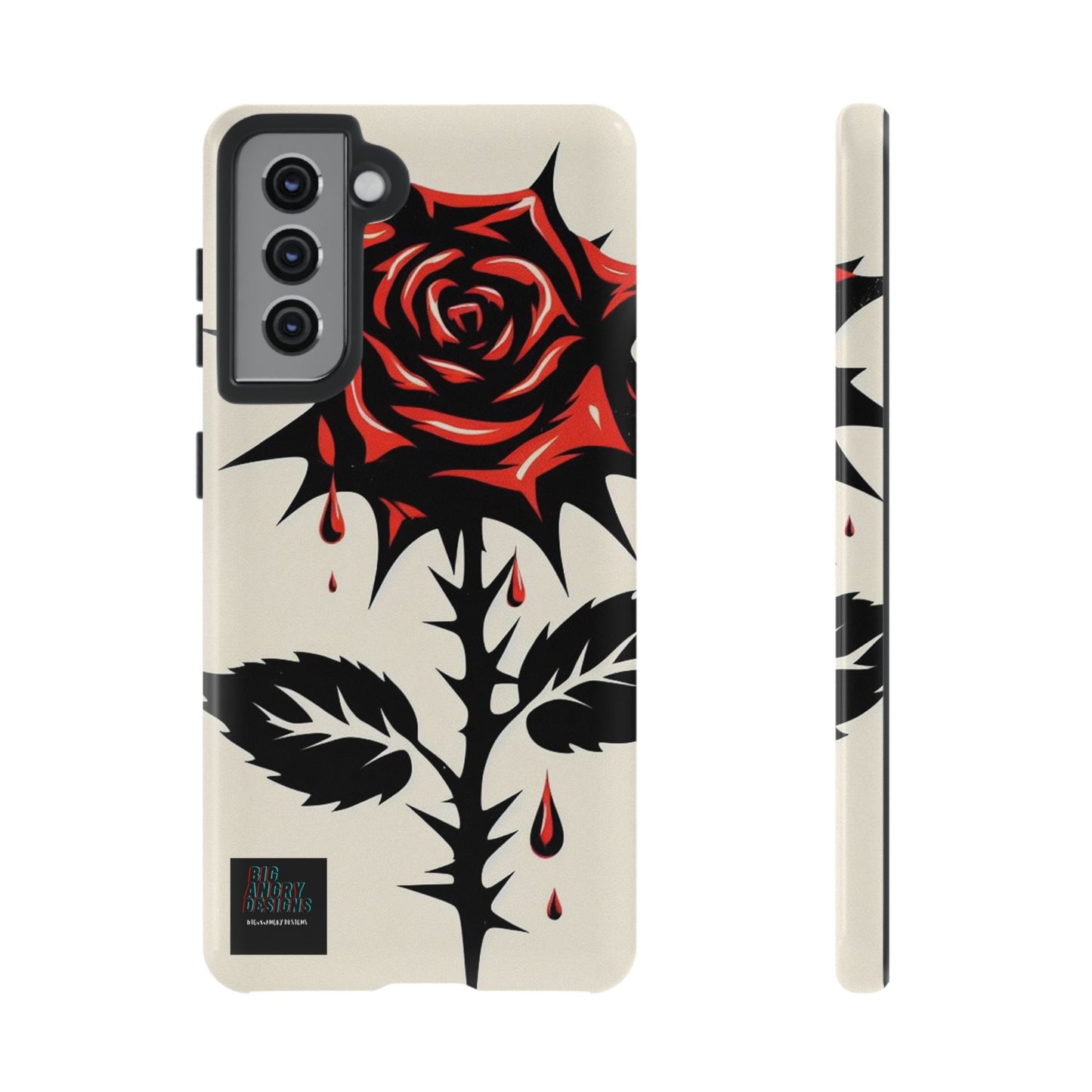 BIGxXxANGRY DESIGNS "KISSED ROSE" Protective Phone Case