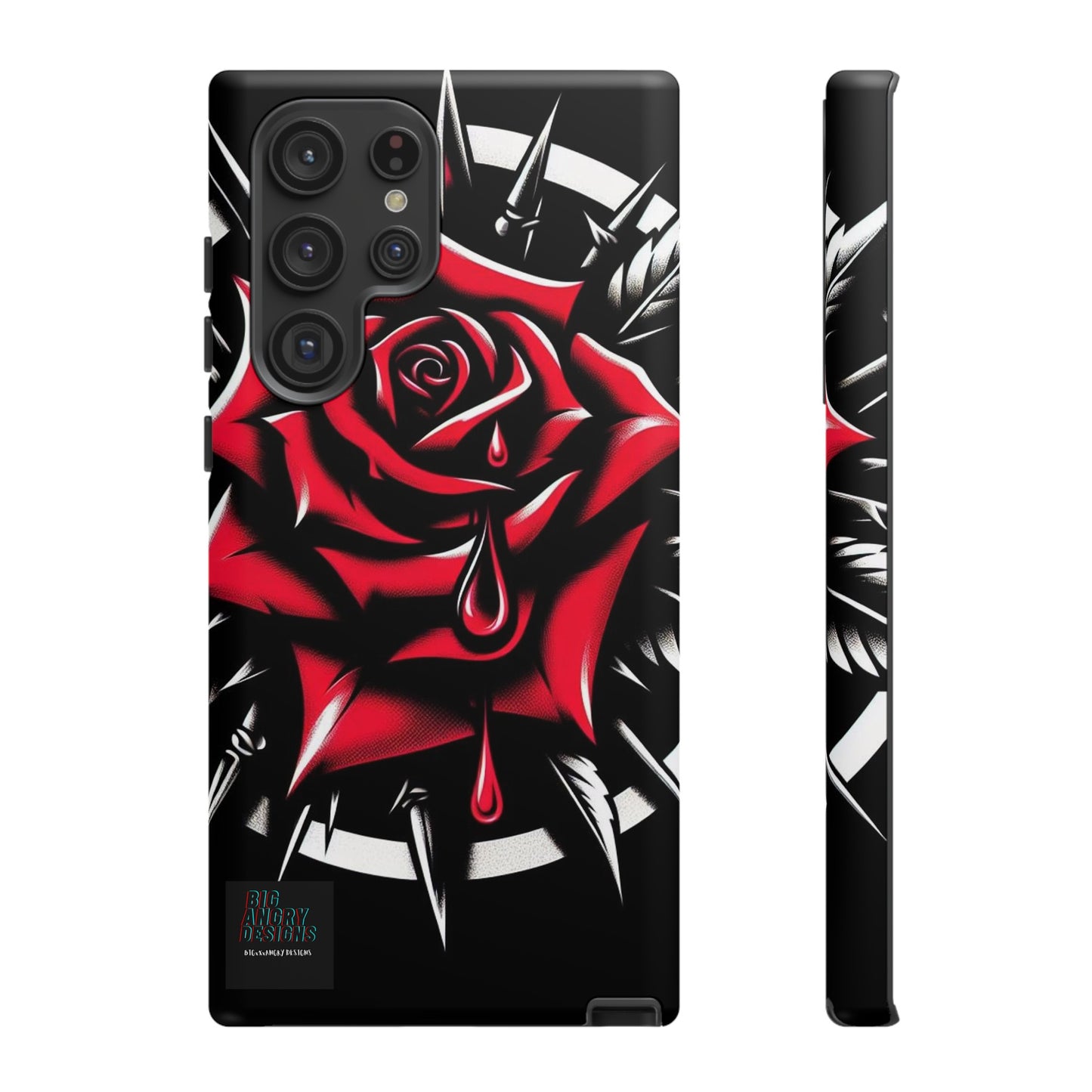 BIGxXxANGRY DESIGNS "Blood Rose" Protective Phone Case