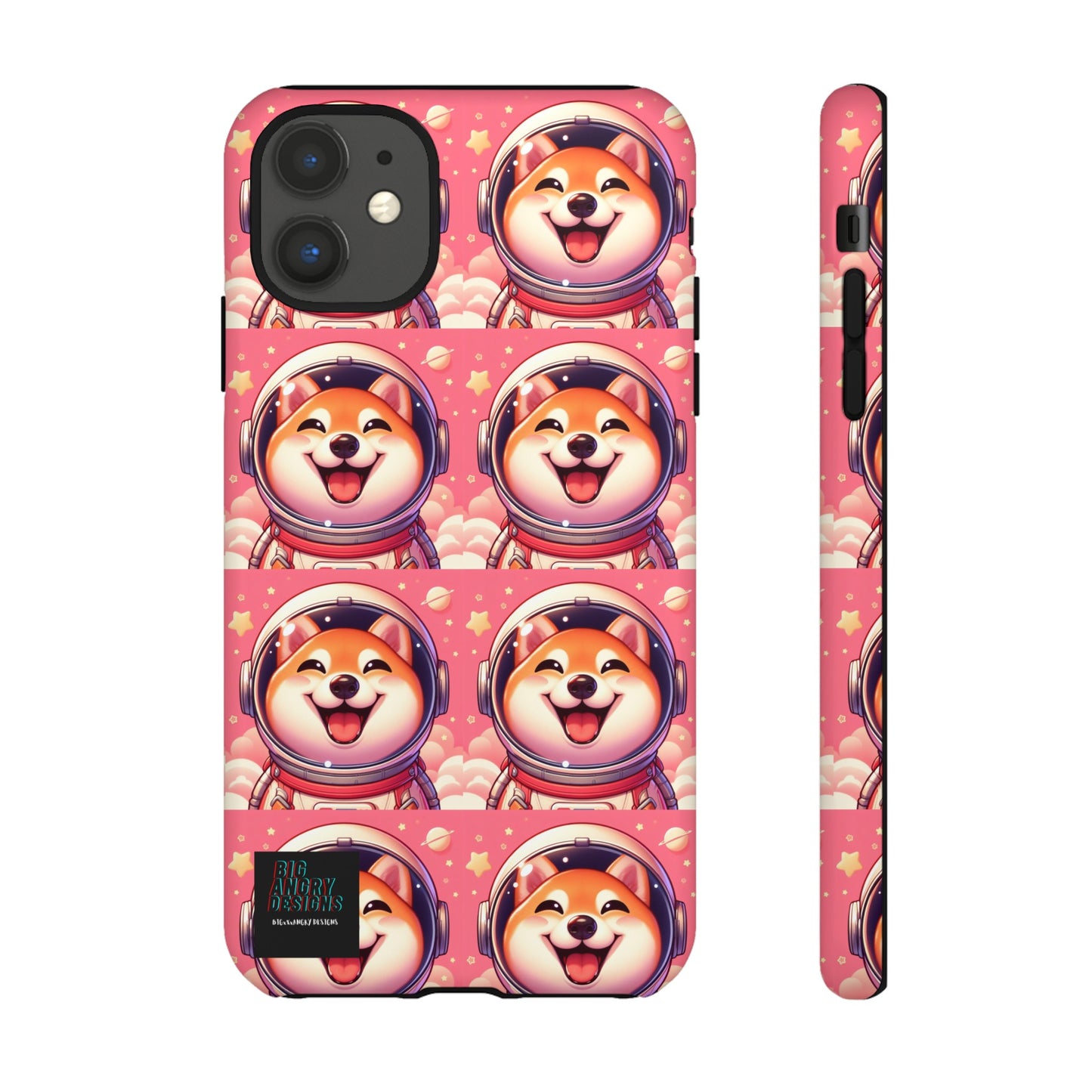 BIGxXxANGRY DESIGNS  Space Pup" Protective Phone Case