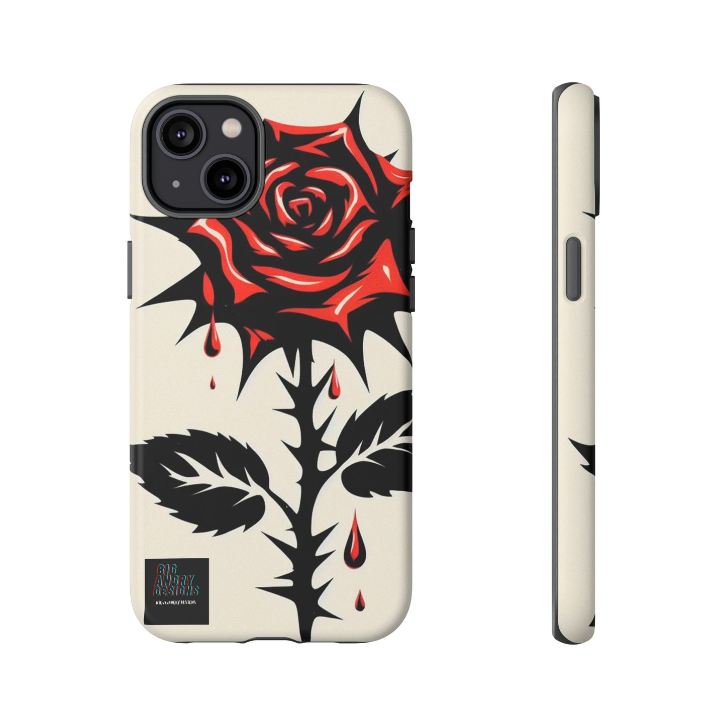 BIGxXxANGRY DESIGNS "KISSED ROSE" Protective Phone Case