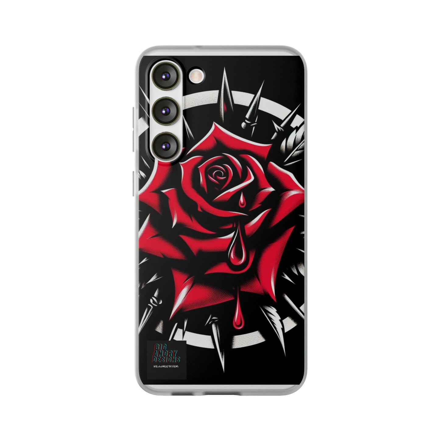 BIGxXxANGRY DESIGNS "Blood Rose" Flex Case