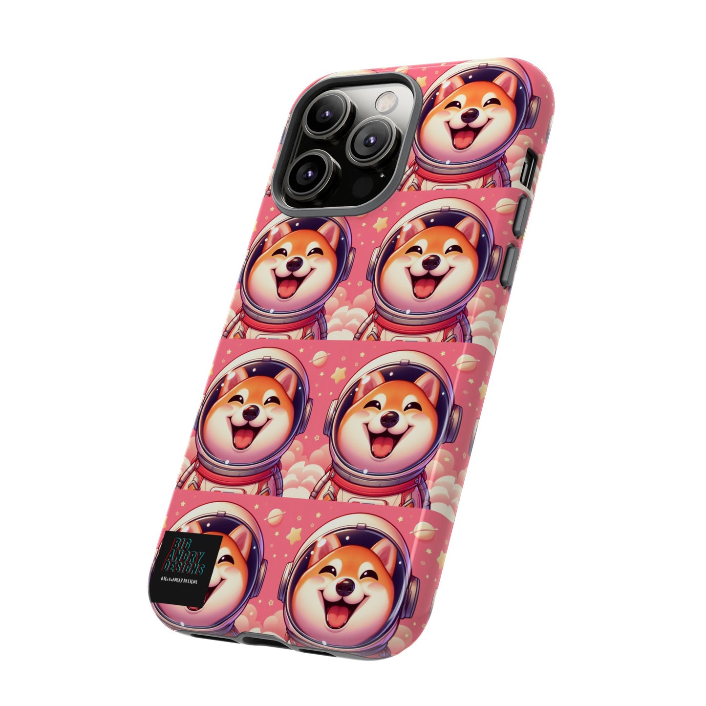 BIGxXxANGRY DESIGNS  Space Pup" Protective Phone Case