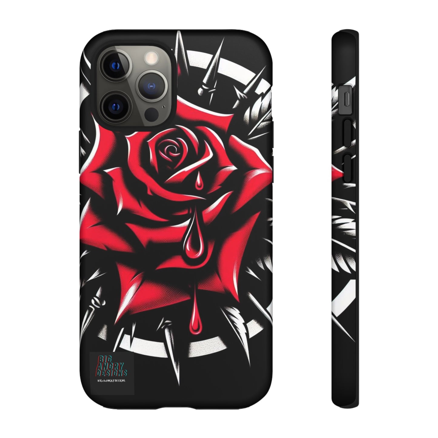 BIGxXxANGRY DESIGNS "Blood Rose" Protective Phone Case