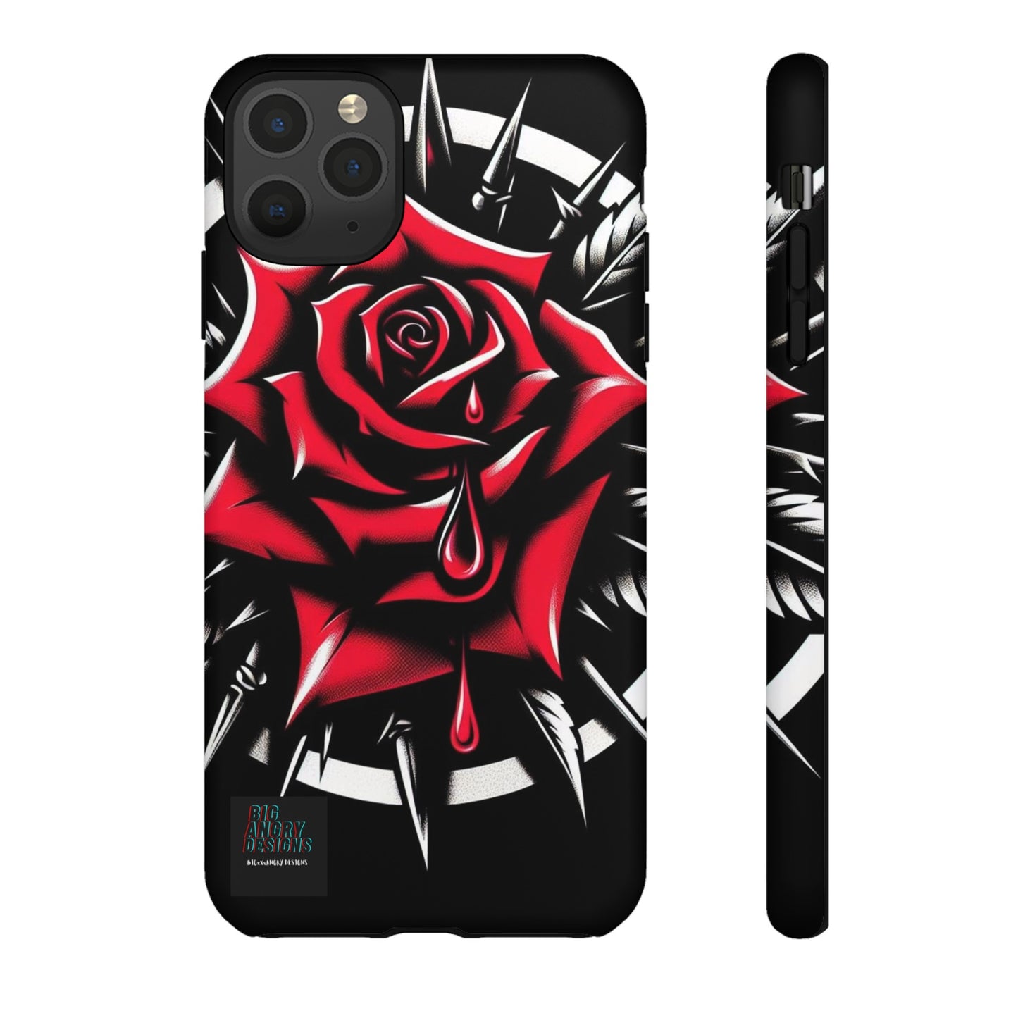 BIGxXxANGRY DESIGNS "Blood Rose" Protective Phone Case