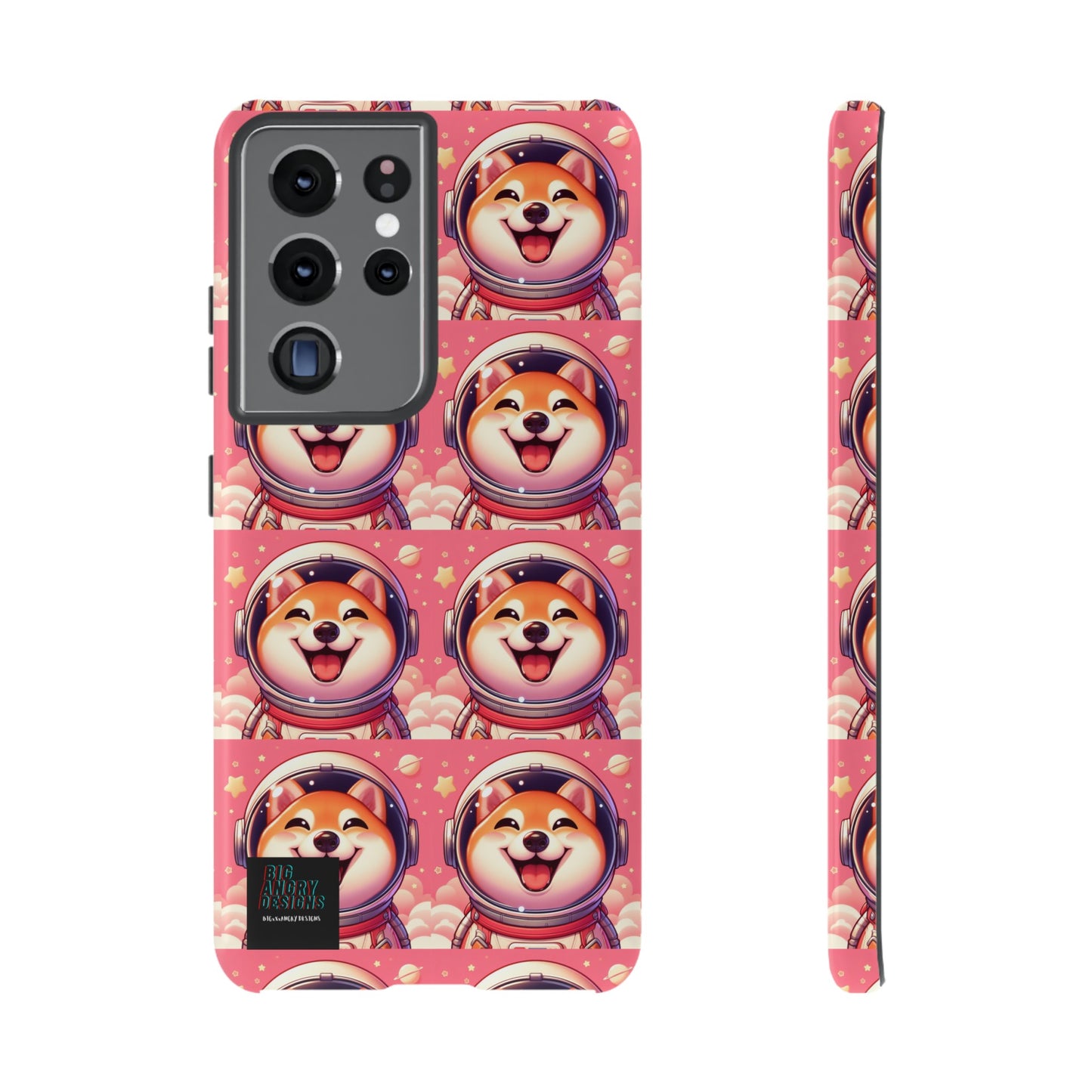 BIGxXxANGRY DESIGNS  Space Pup" Protective Phone Case