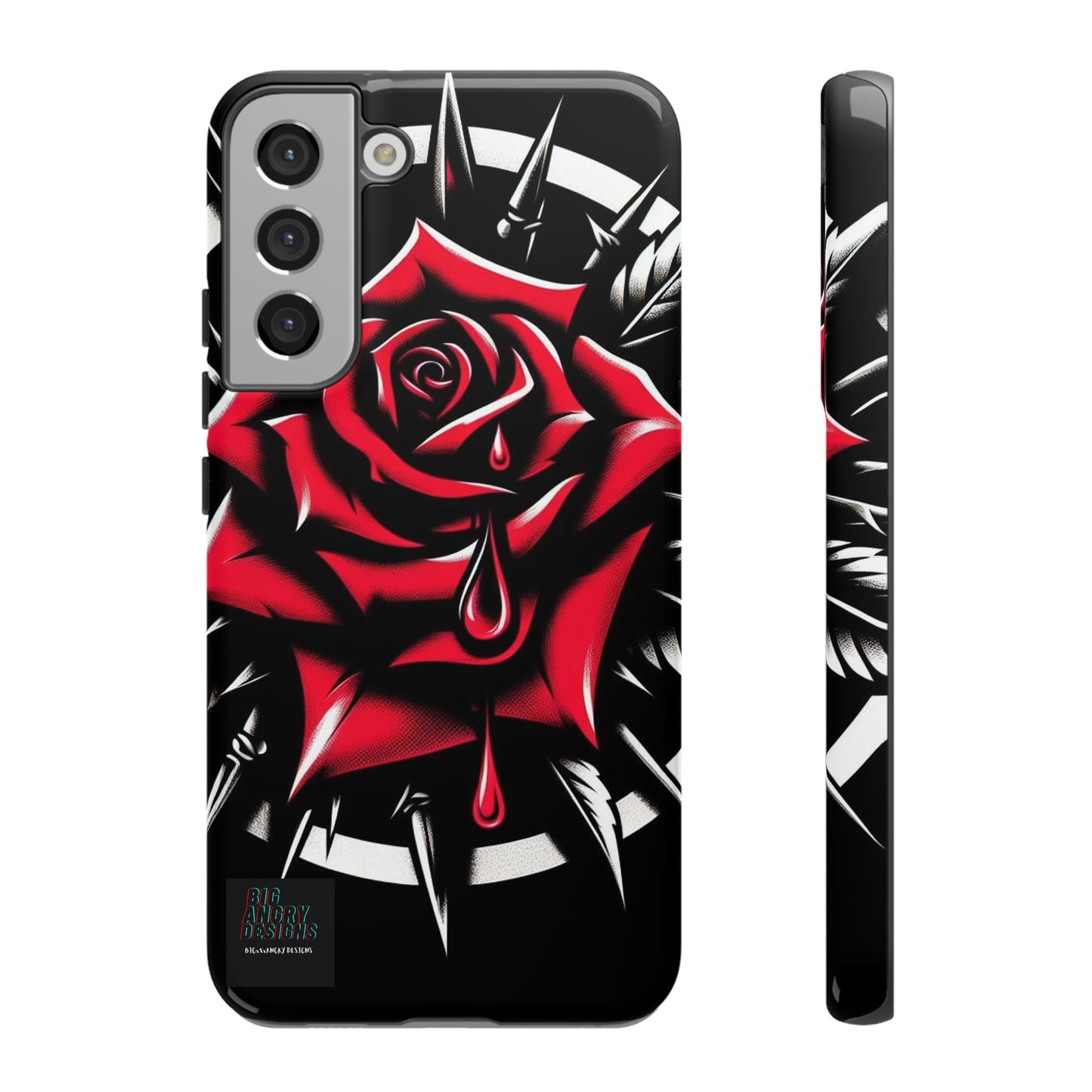 BIGxXxANGRY DESIGNS "Blood Rose" Protective Phone Case