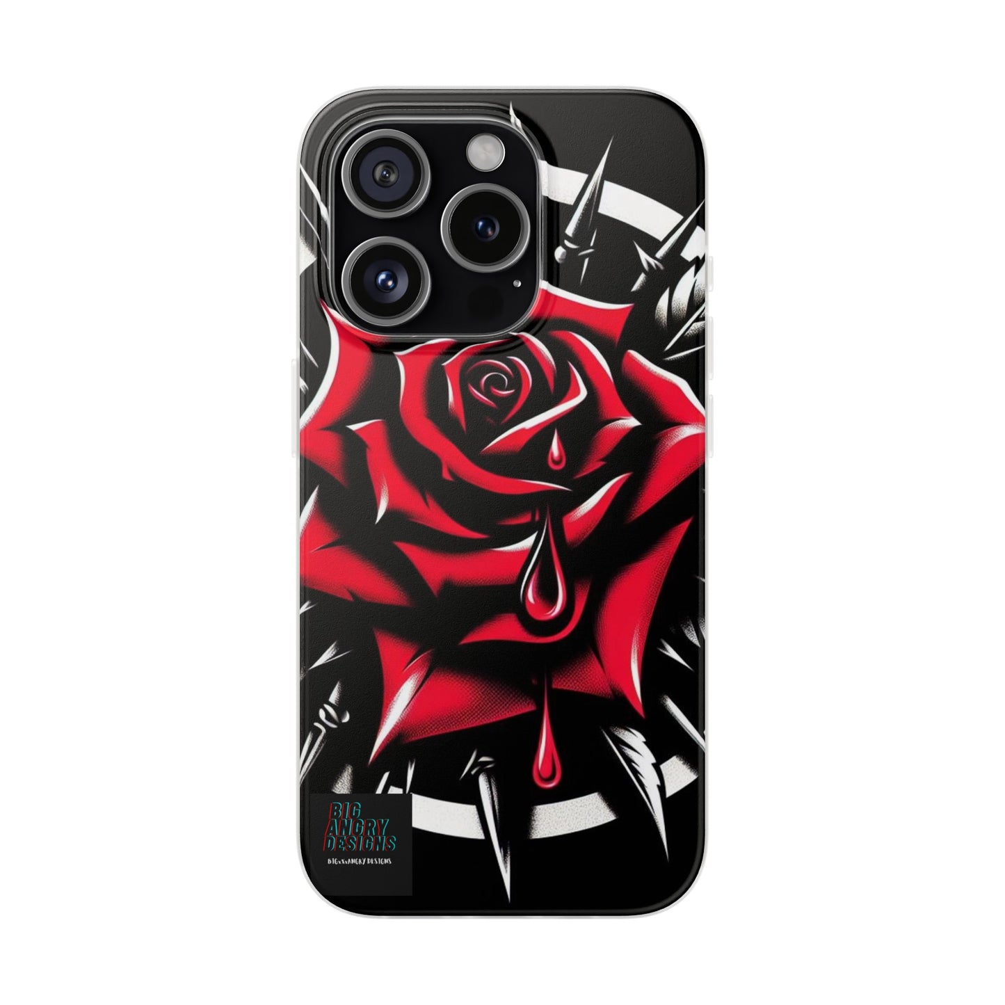 BIGxXxANGRY DESIGNS "Blood Rose" Flex Case