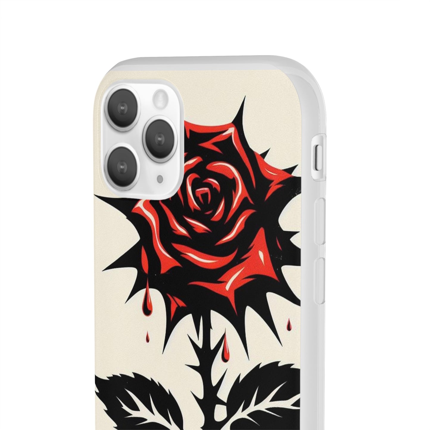 BIGxXxANGRY DESIGNS "KISSED ROSE" Flex Case