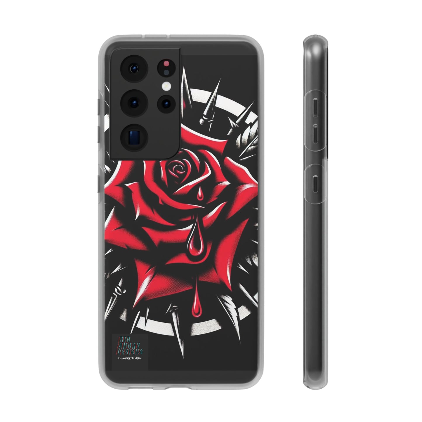 BIGxXxANGRY DESIGNS "Blood Rose" Flex Case