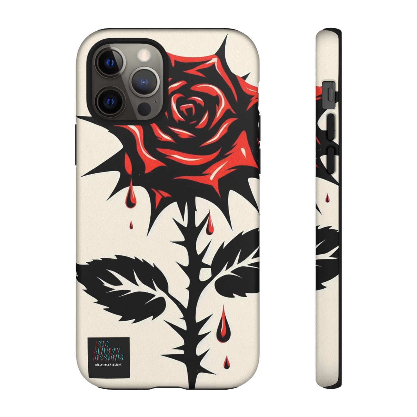 BIGxXxANGRY DESIGNS "KISSED ROSE" Protective Phone Case