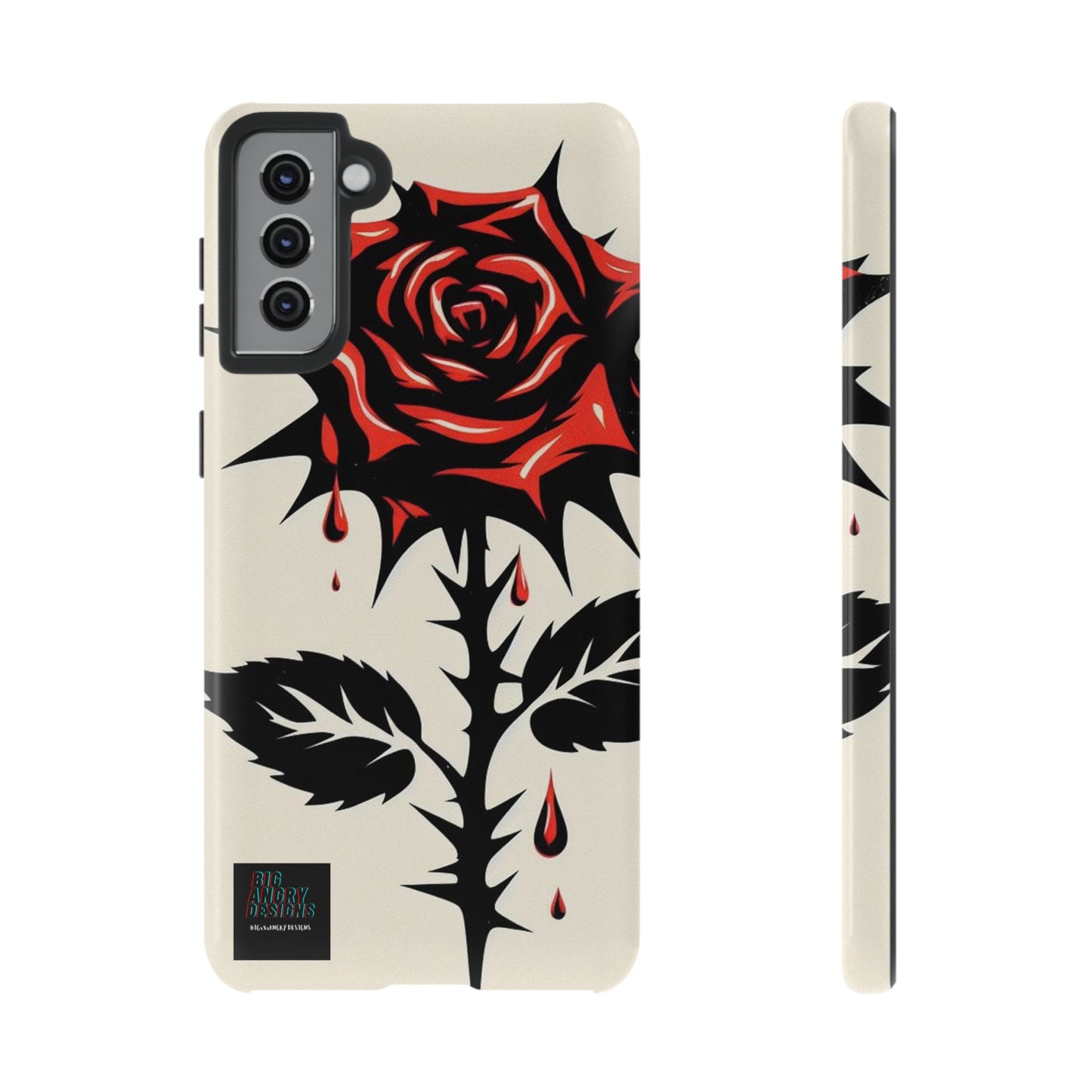 BIGxXxANGRY DESIGNS "KISSED ROSE" Protective Phone Case