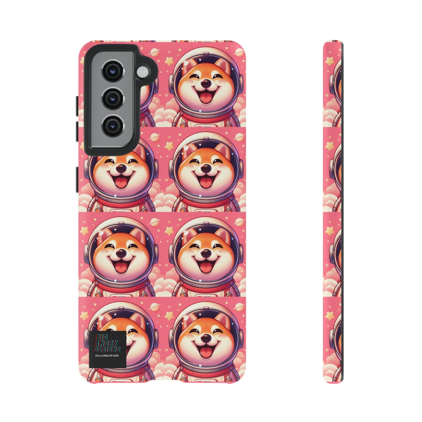 BIGxXxANGRY DESIGNS  Space Pup" Protective Phone Case