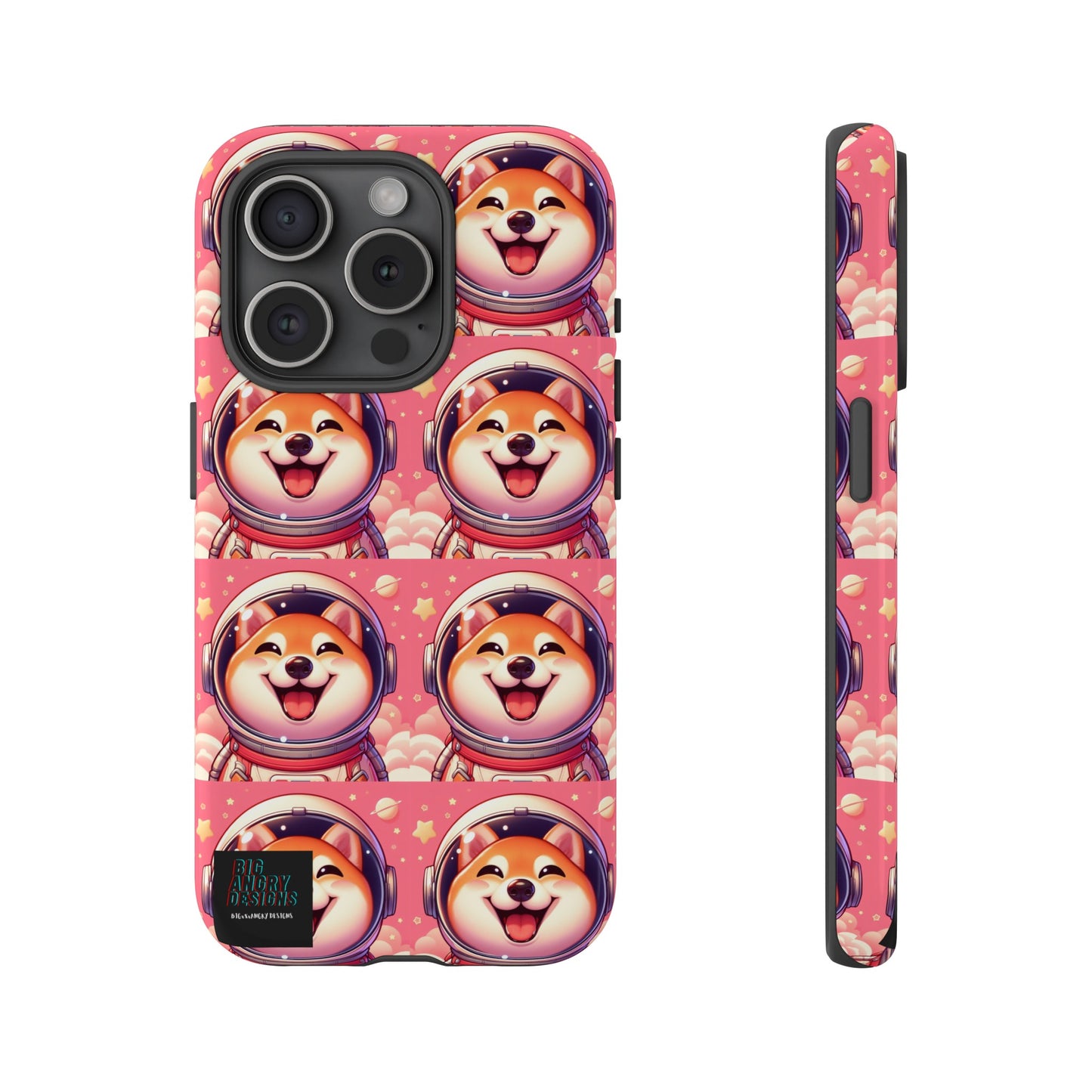 BIGxXxANGRY DESIGNS  Space Pup" Protective Phone Case