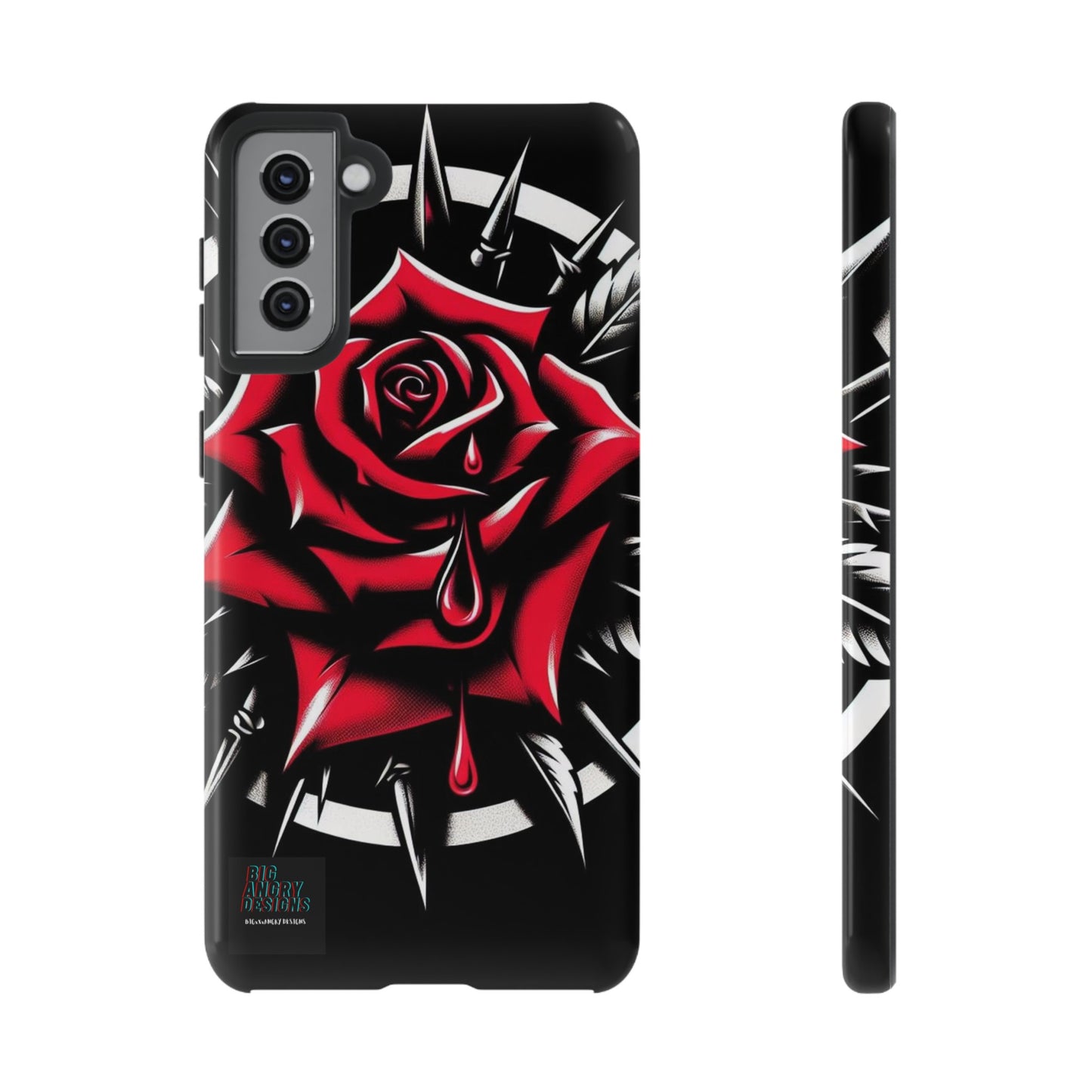 BIGxXxANGRY DESIGNS "Blood Rose" Protective Phone Case