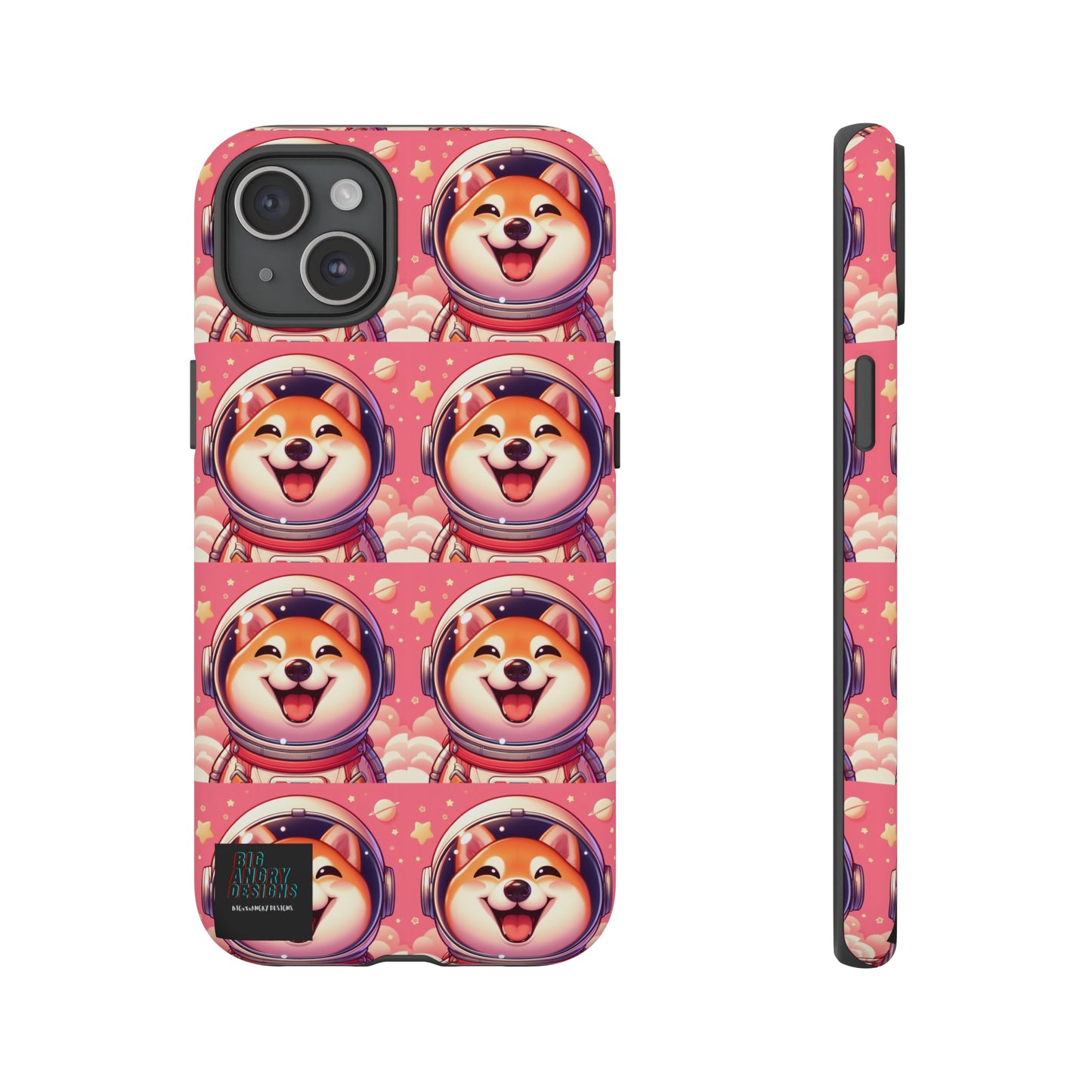 BIGxXxANGRY DESIGNS  Space Pup" Protective Phone Case