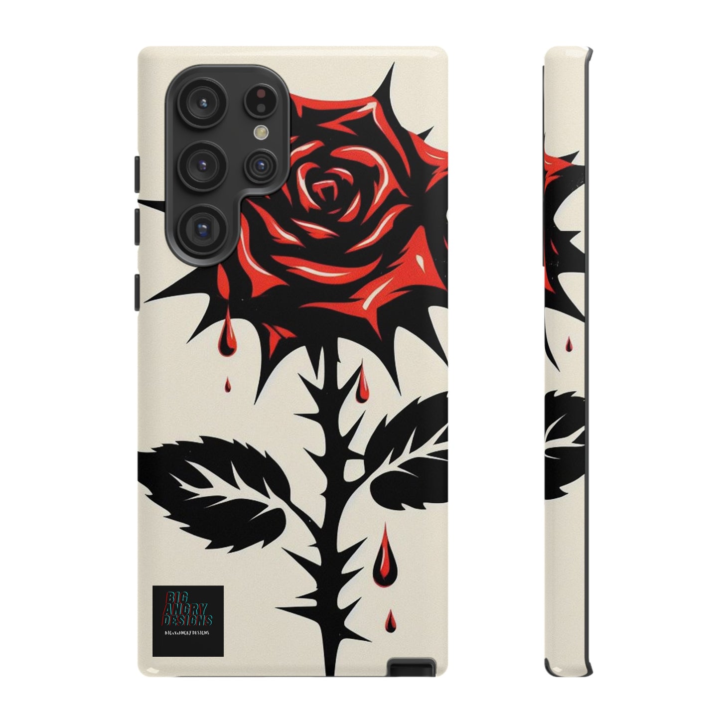 BIGxXxANGRY DESIGNS "KISSED ROSE" Protective Phone Case