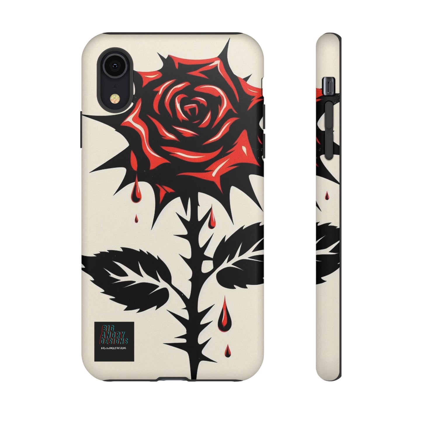 BIGxXxANGRY DESIGNS "KISSED ROSE" Protective Phone Case