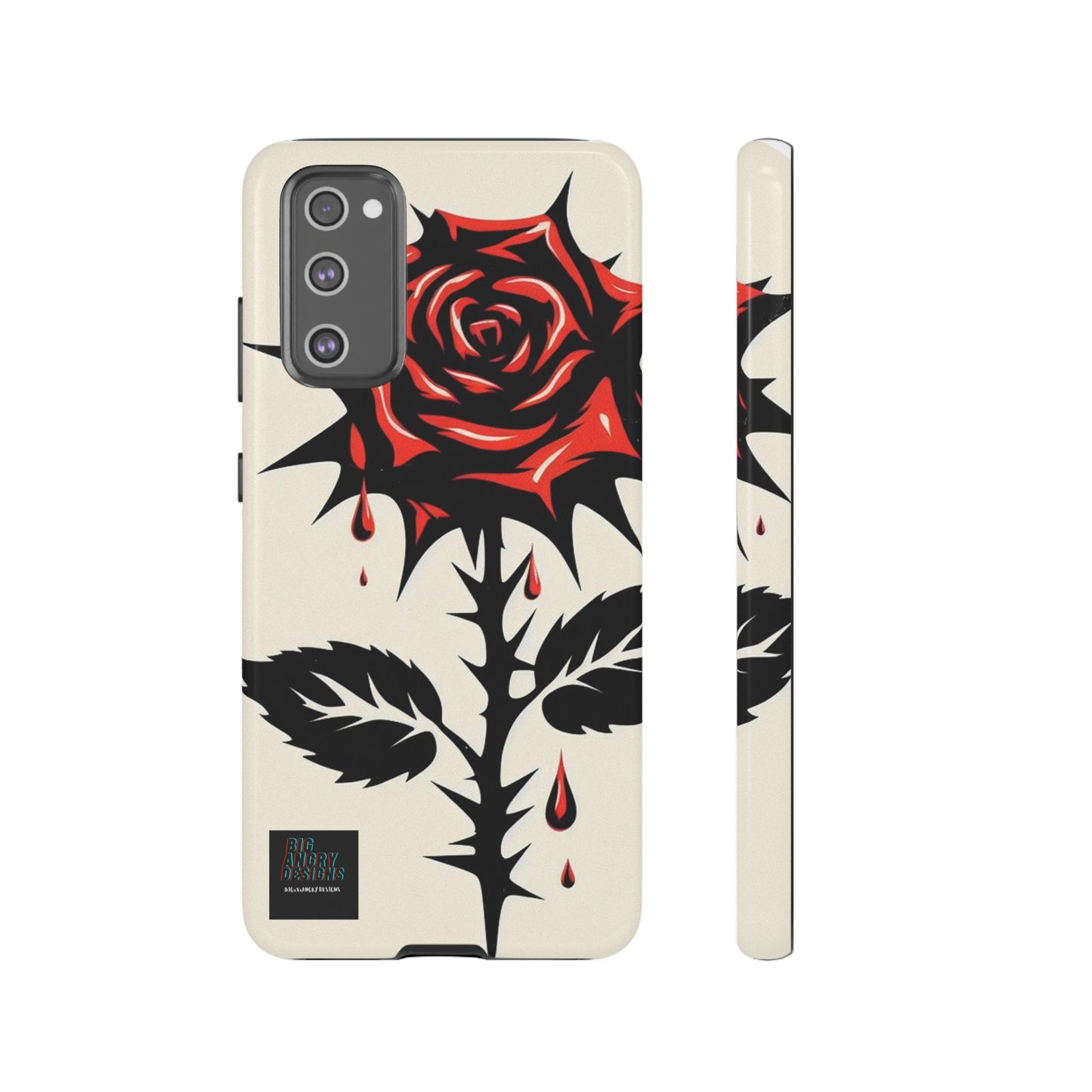 BIGxXxANGRY DESIGNS "KISSED ROSE" Protective Phone Case