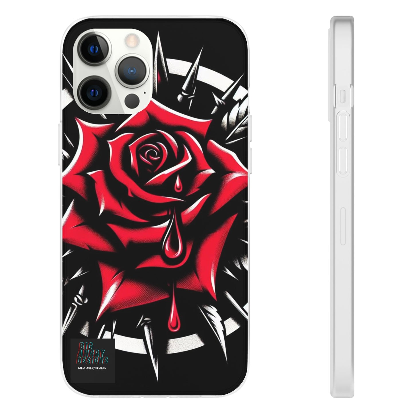 BIGxXxANGRY DESIGNS "Blood Rose" Flex Case