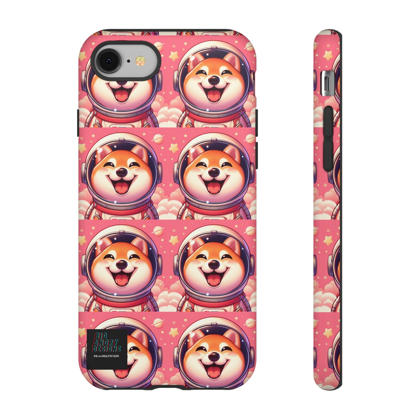 BIGxXxANGRY DESIGNS  Space Pup" Protective Phone Case