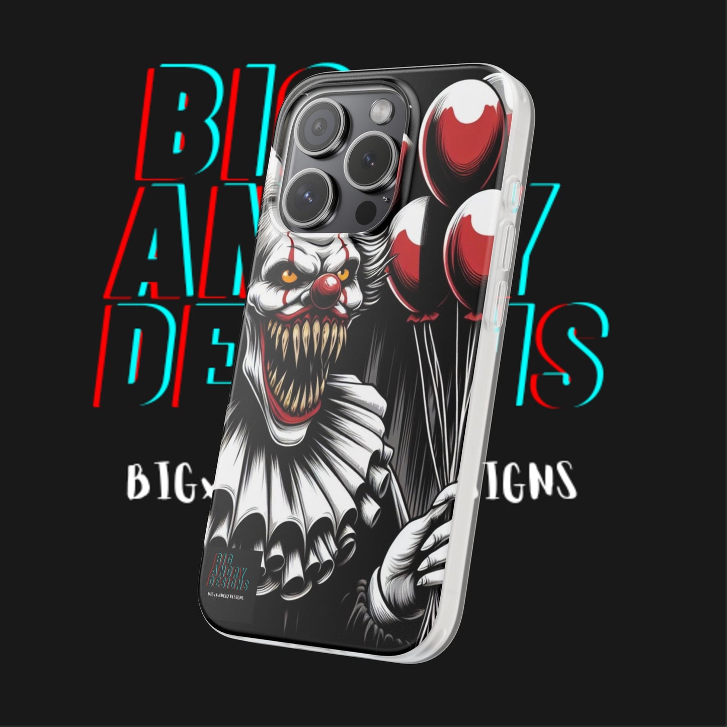 BIGxXxANGRY DESIGNS "BUBBLES THE CLOWN" Flex Case