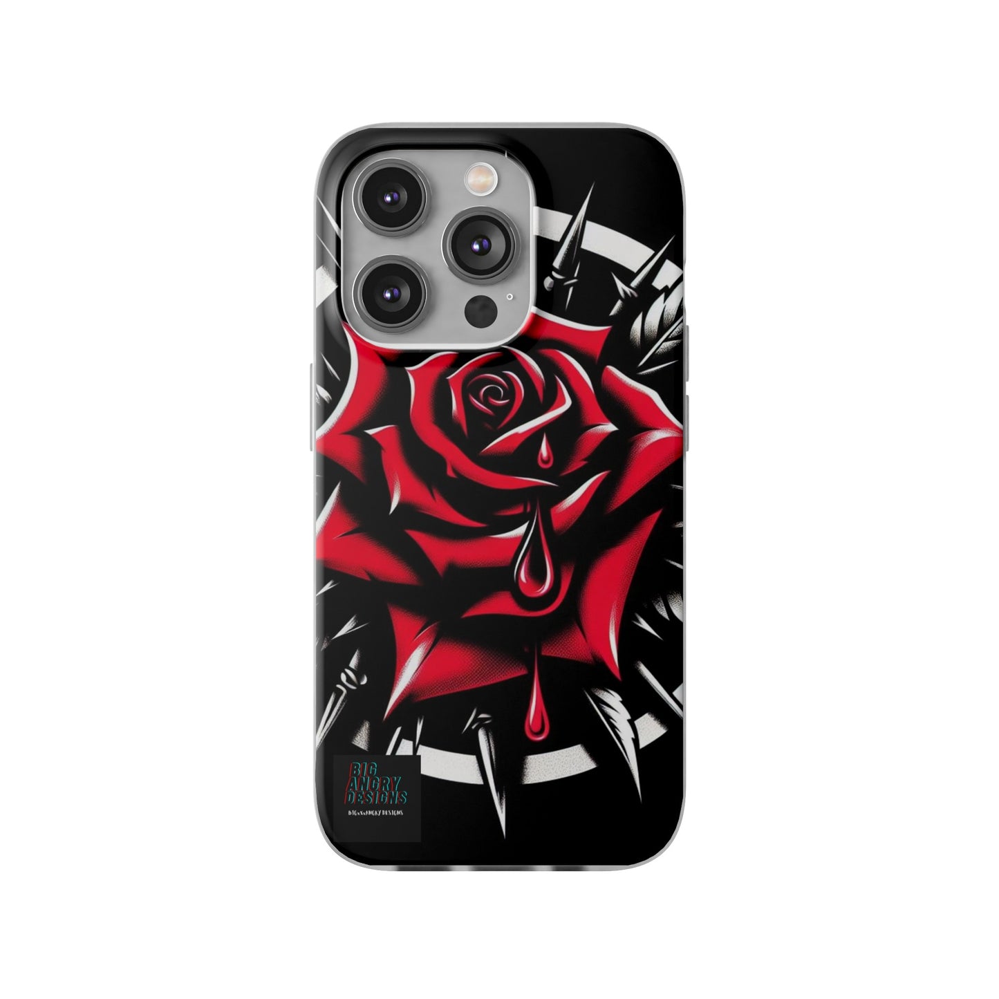 BIGxXxANGRY DESIGNS "Blood Rose" Flex Case