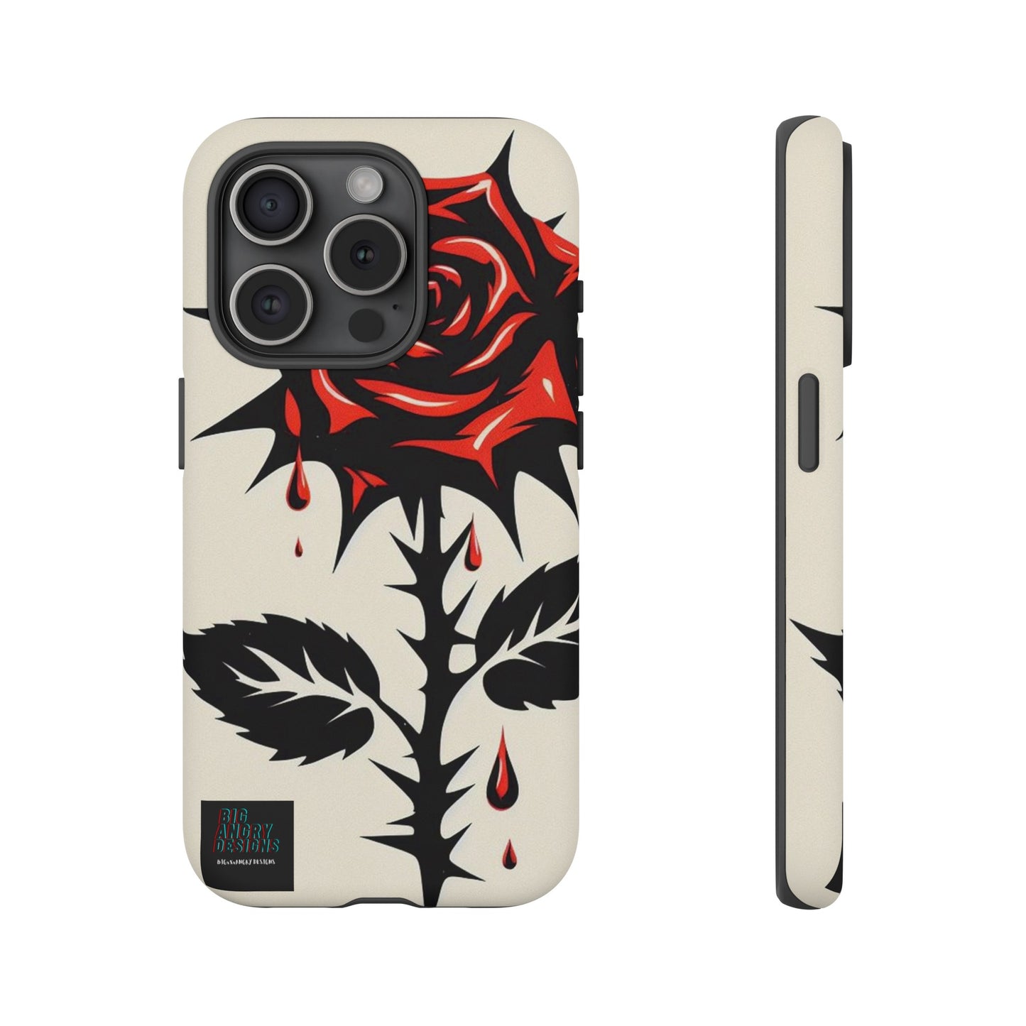 BIGxXxANGRY DESIGNS "KISSED ROSE" Protective Phone Case