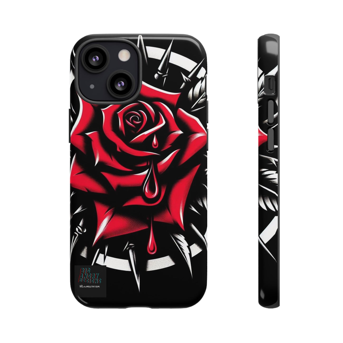 BIGxXxANGRY DESIGNS "Blood Rose" Protective Phone Case