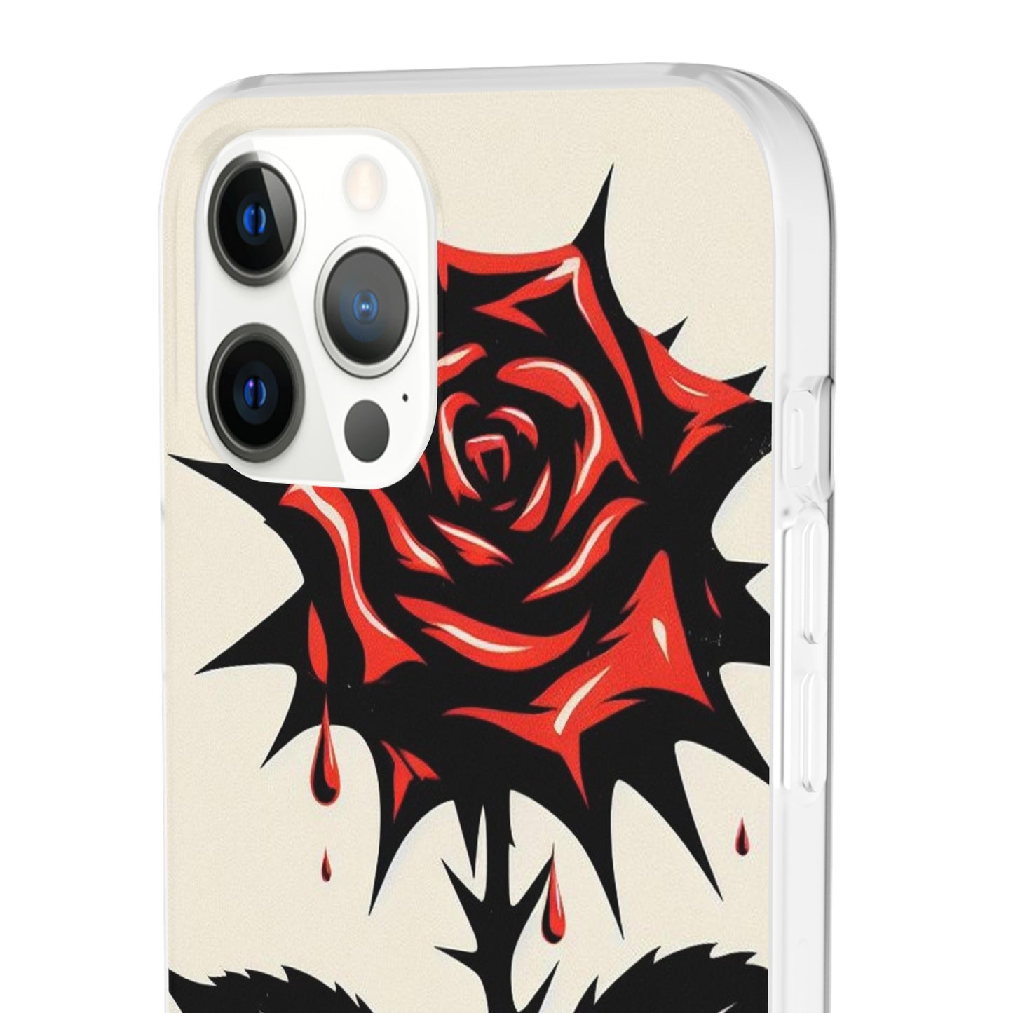 BIGxXxANGRY DESIGNS "KISSED ROSE" Flex Case