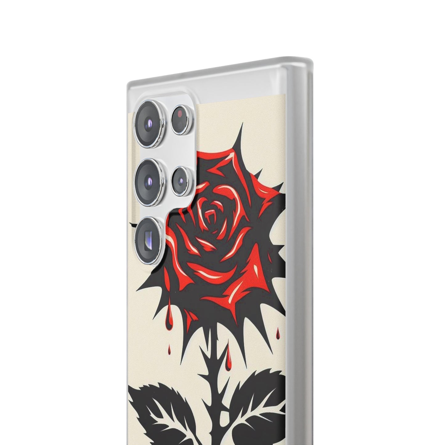 BIGxXxANGRY DESIGNS "KISSED ROSE" Flex Case