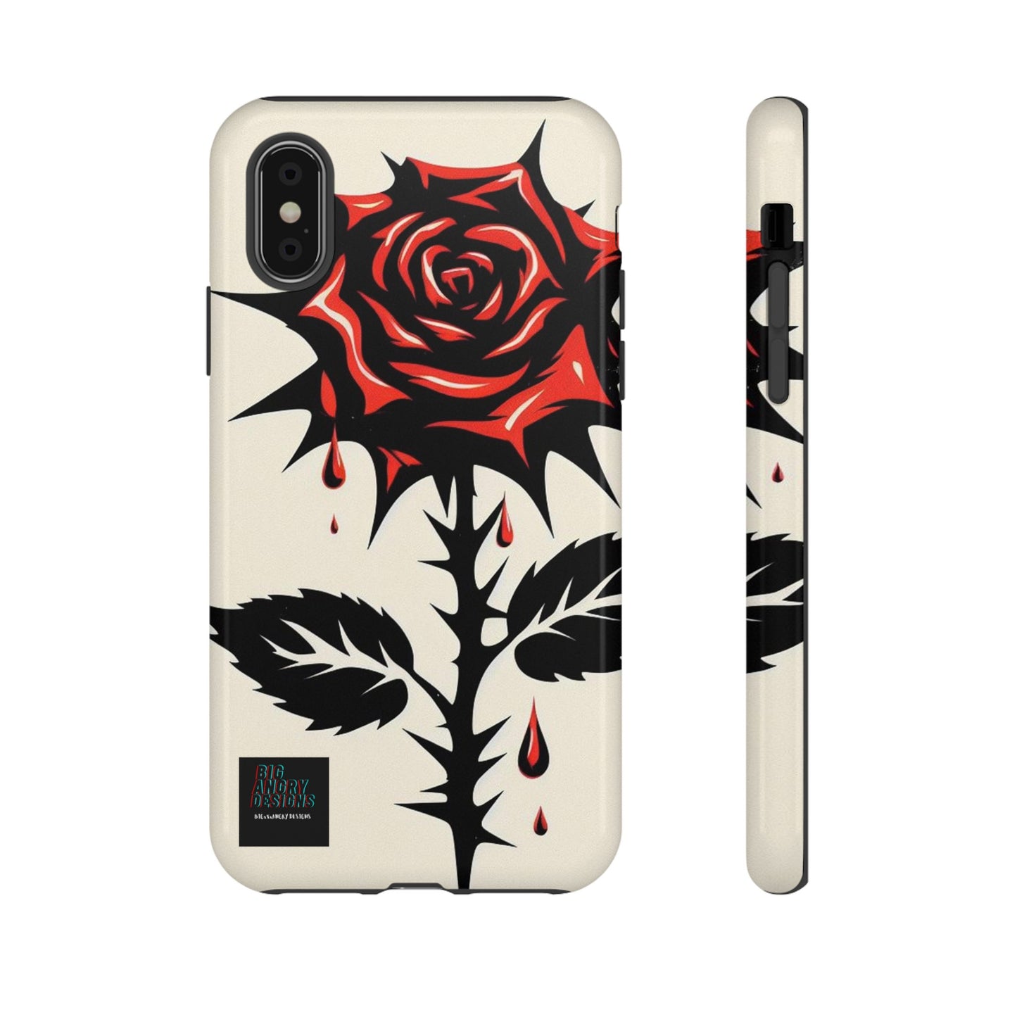 BIGxXxANGRY DESIGNS "KISSED ROSE" Protective Phone Case