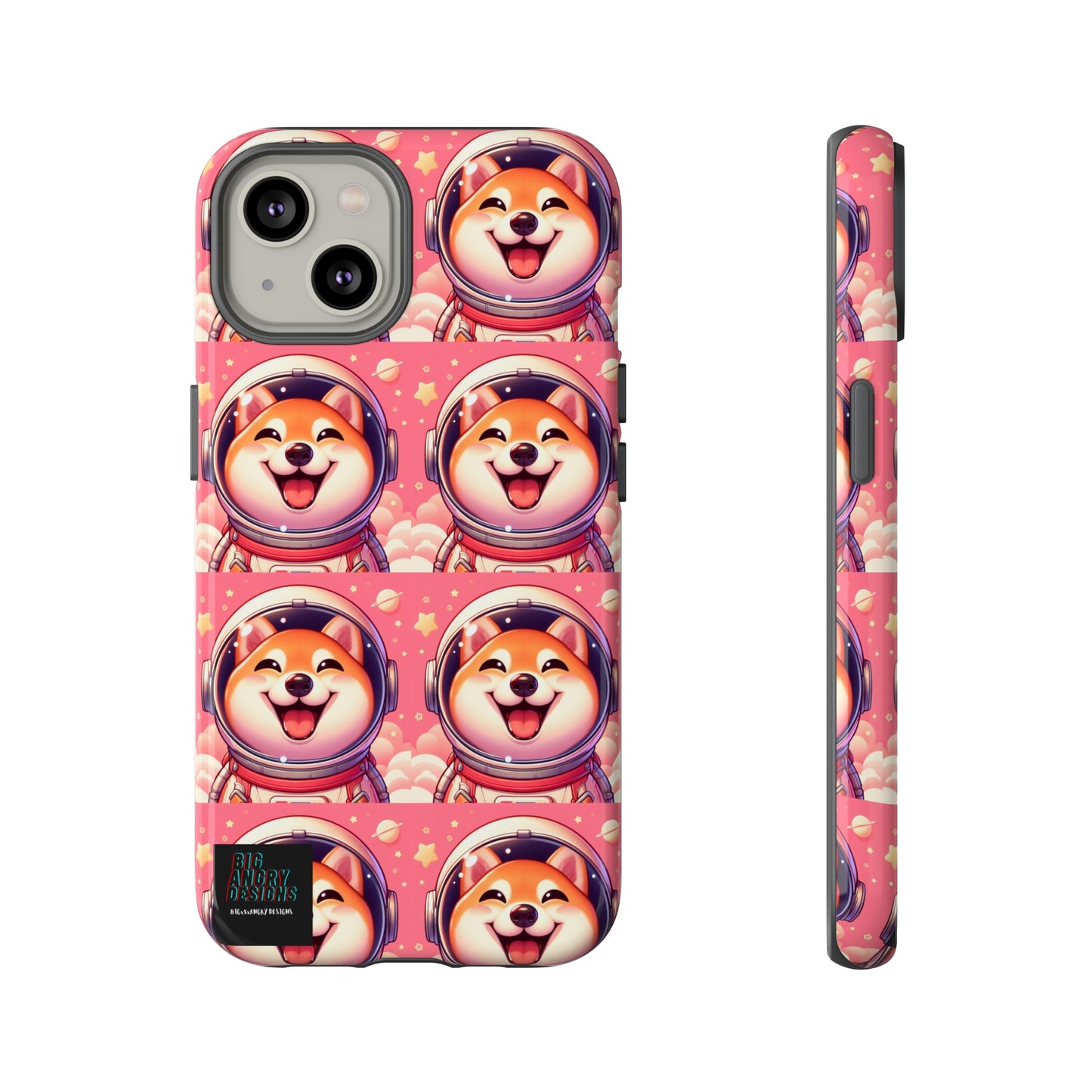 BIGxXxANGRY DESIGNS  Space Pup" Protective Phone Case