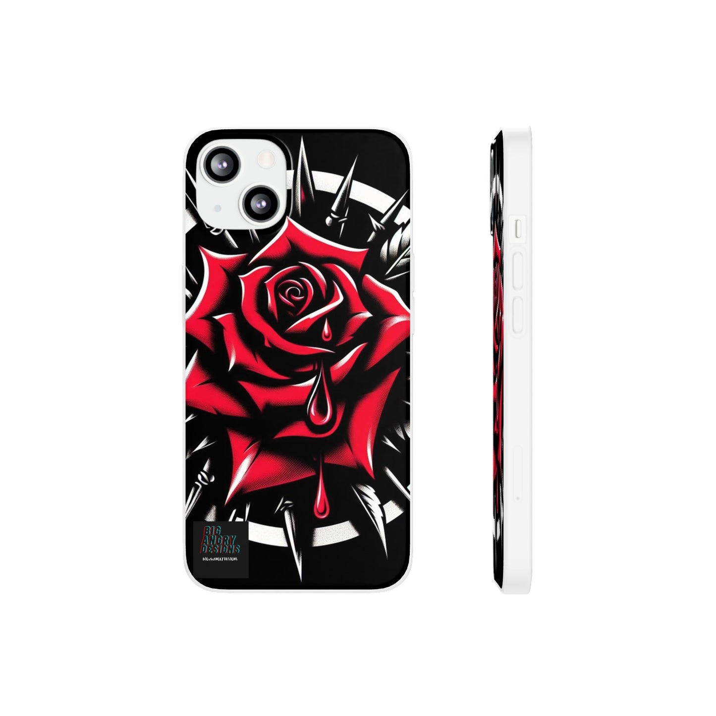 BIGxXxANGRY DESIGNS "Blood Rose" Flex Case