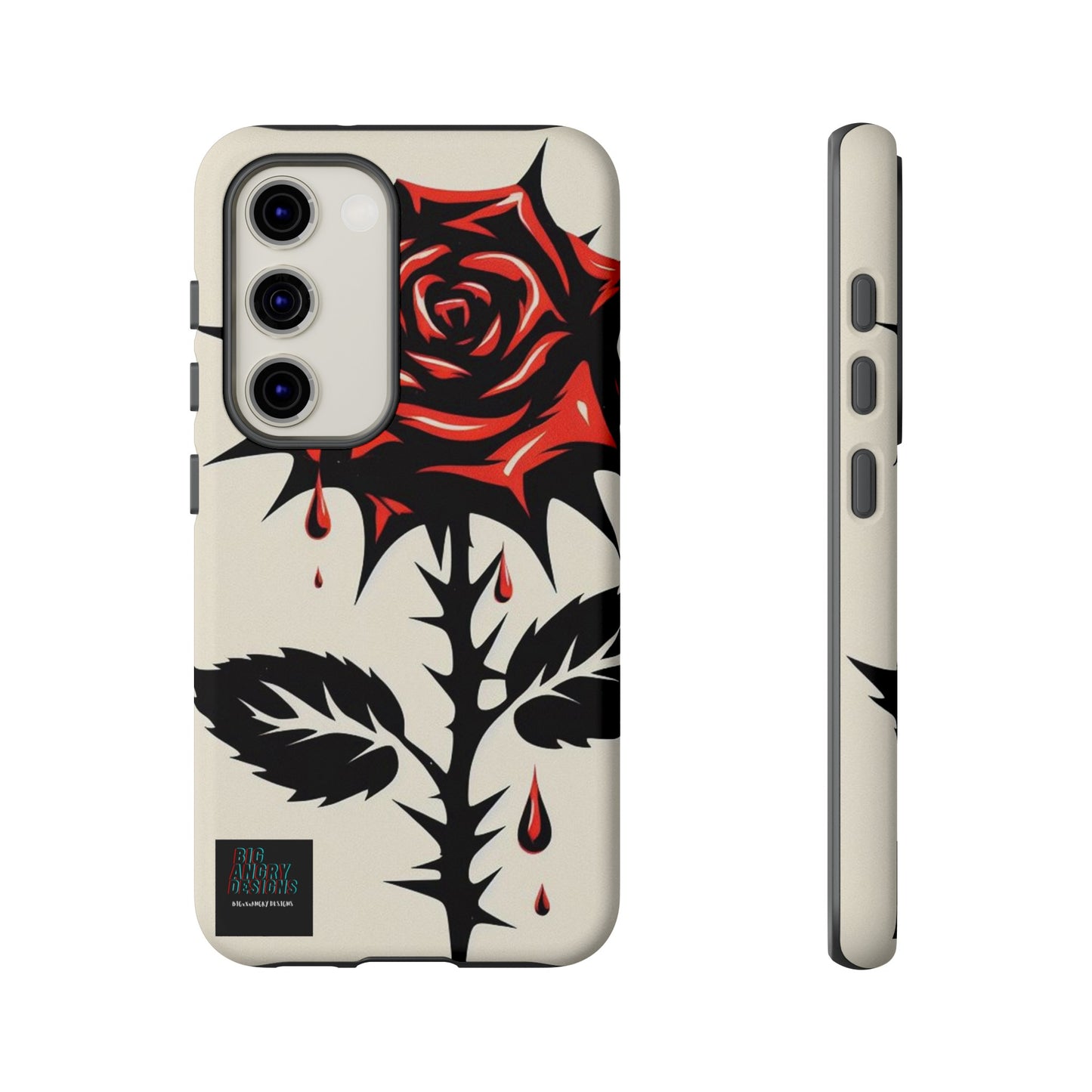 BIGxXxANGRY DESIGNS "KISSED ROSE" Protective Phone Case