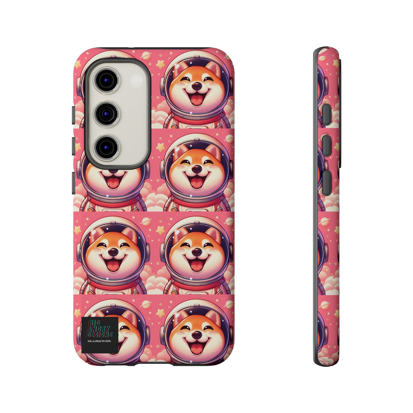 BIGxXxANGRY DESIGNS  Space Pup" Protective Phone Case