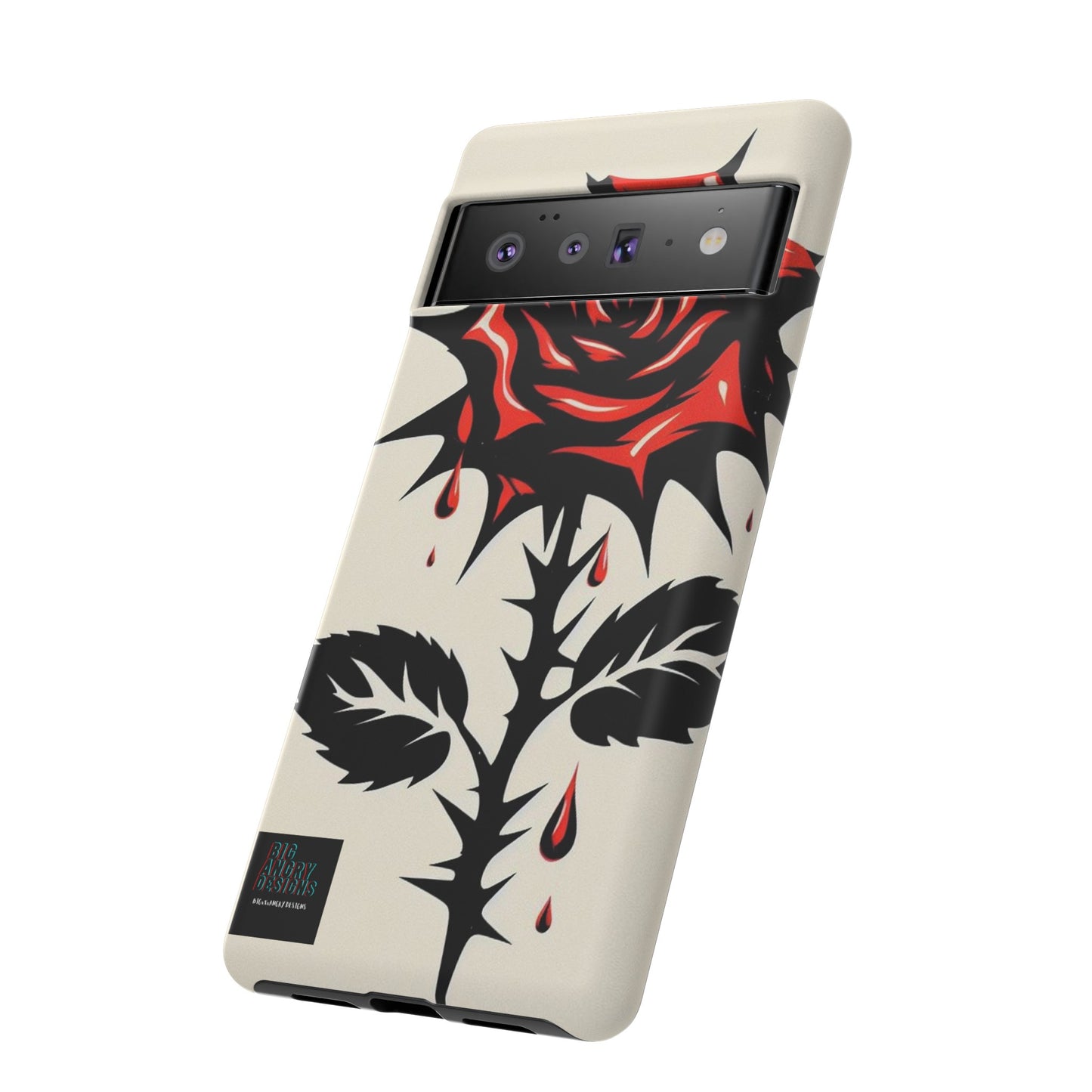 BIGxXxANGRY DESIGNS "KISSED ROSE" Protective Phone Case