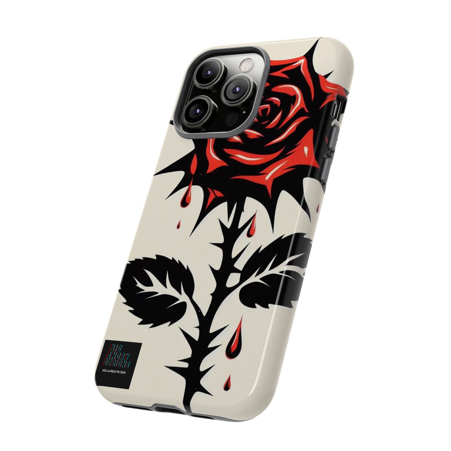 BIGxXxANGRY DESIGNS "KISSED ROSE" Protective Phone Case