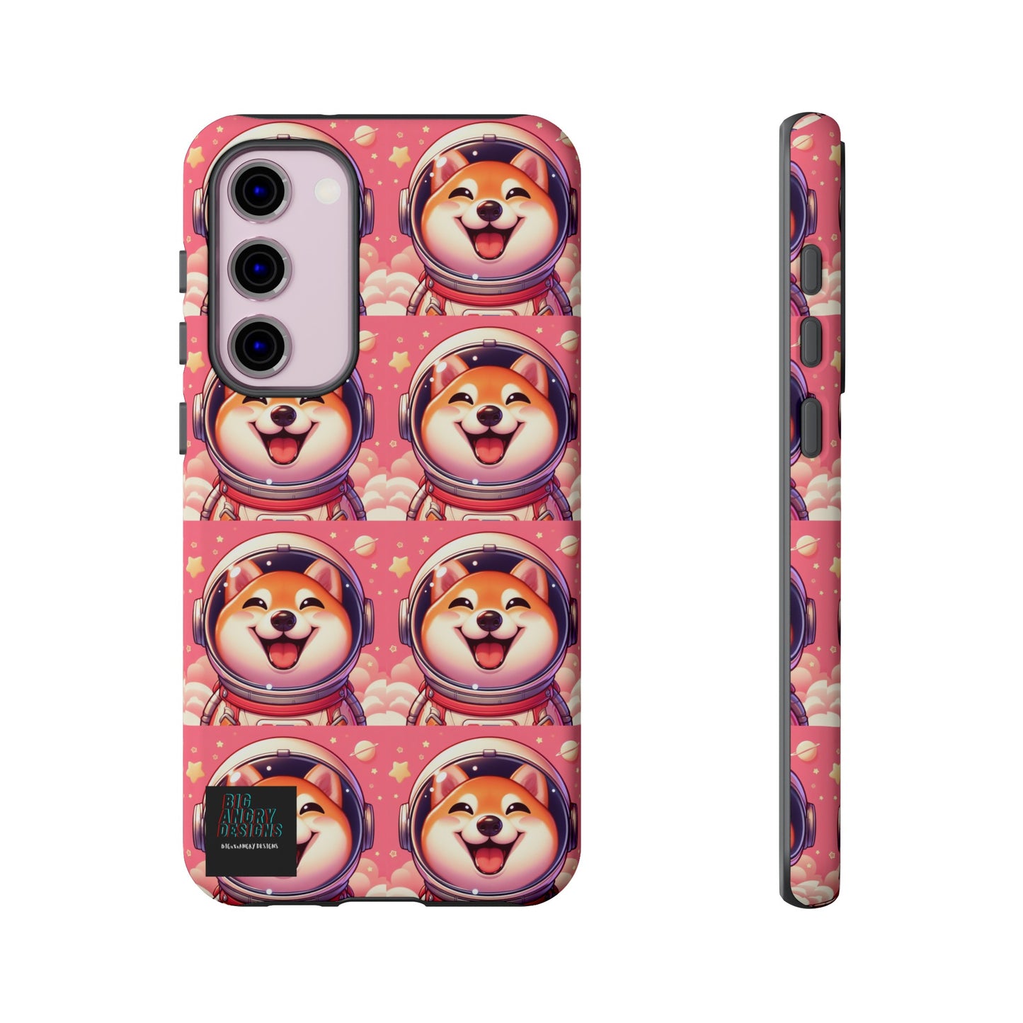 BIGxXxANGRY DESIGNS  Space Pup" Protective Phone Case