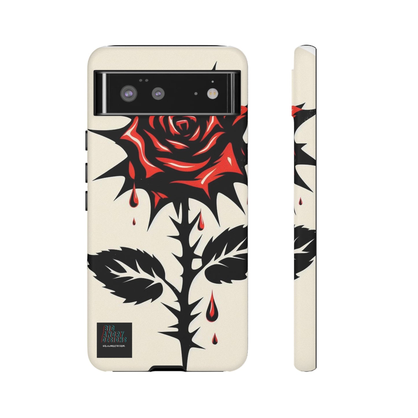 BIGxXxANGRY DESIGNS "KISSED ROSE" Protective Phone Case