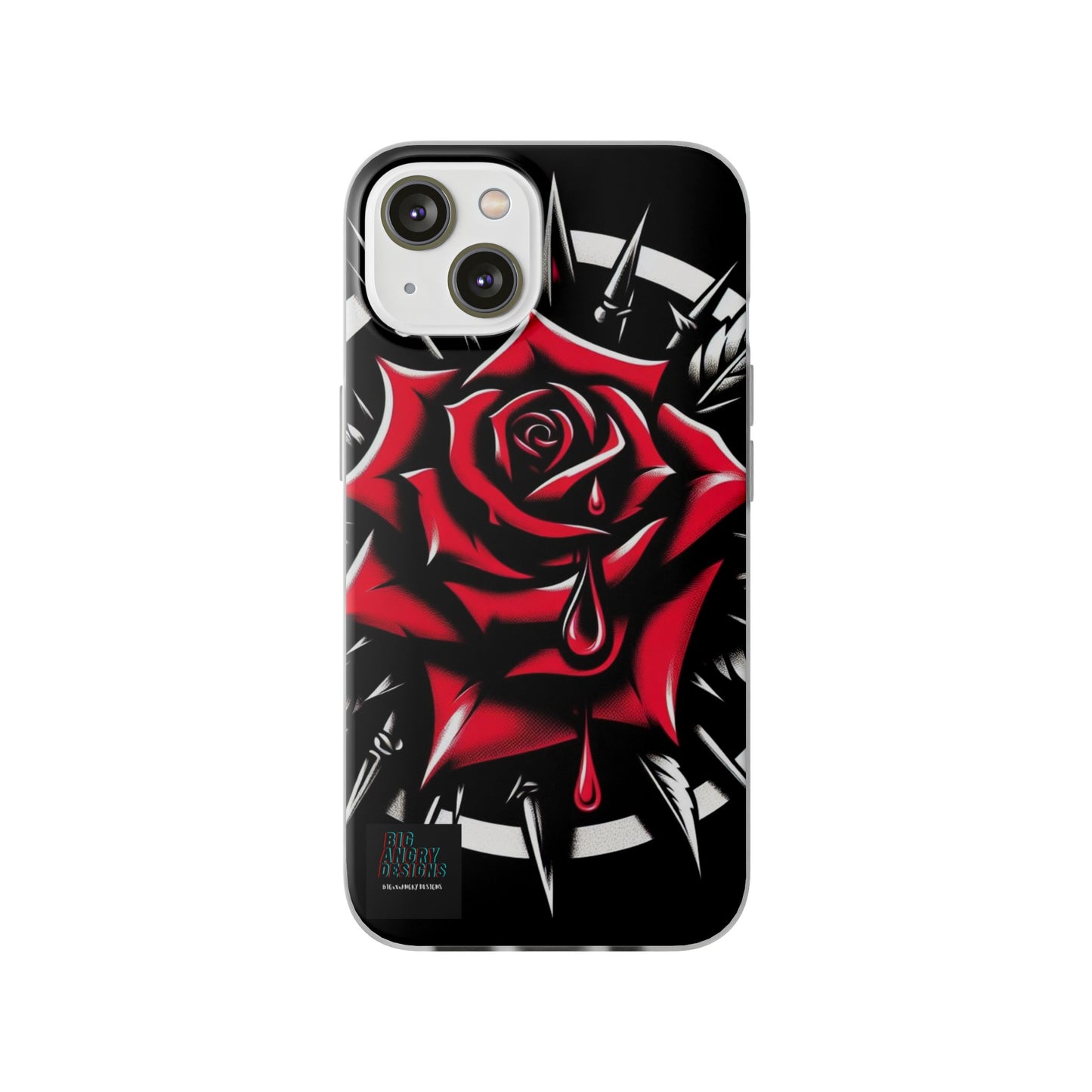 BIGxXxANGRY DESIGNS "Blood Rose" Flex Case