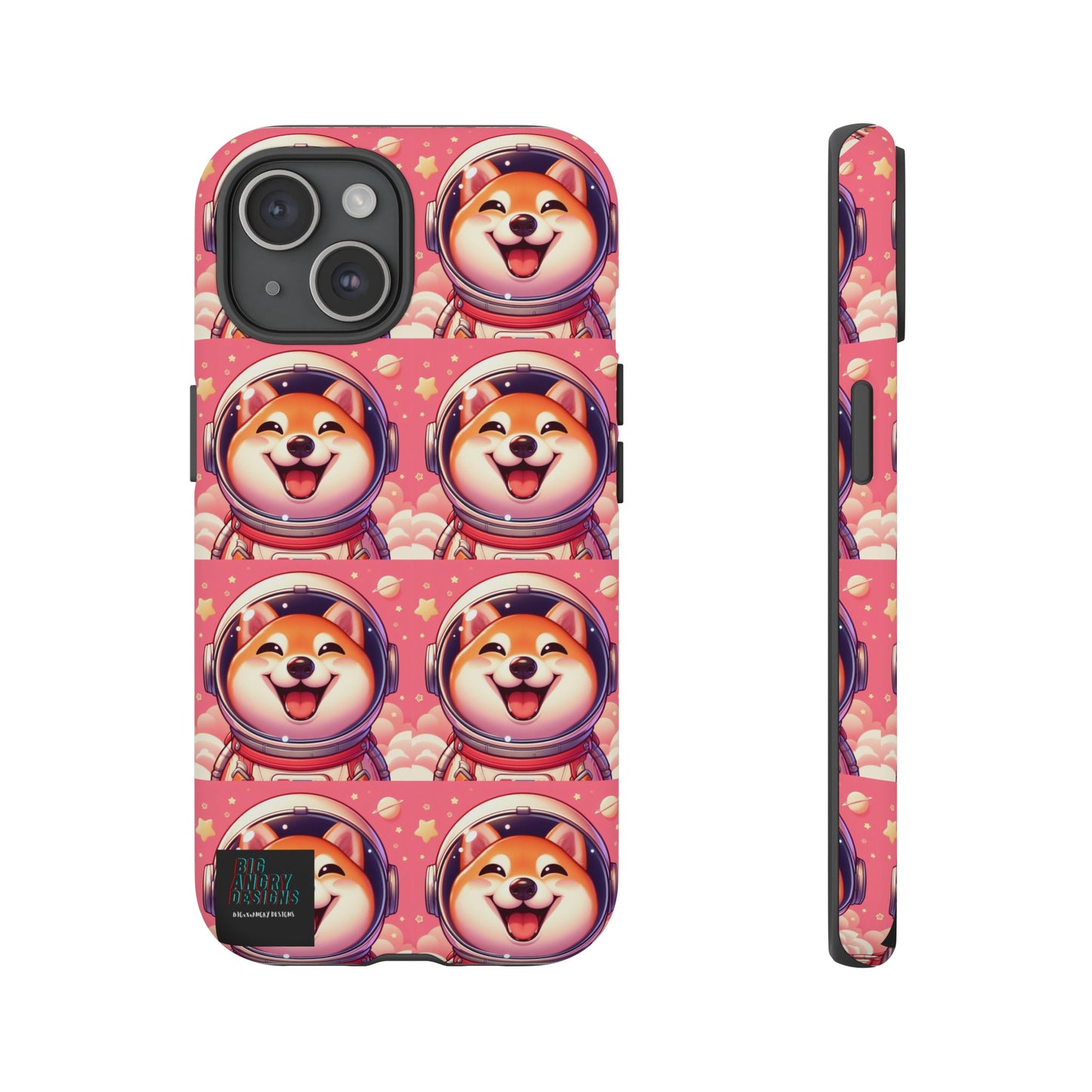 BIGxXxANGRY DESIGNS  Space Pup" Protective Phone Case