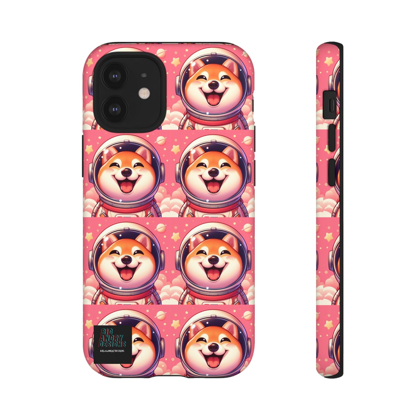 BIGxXxANGRY DESIGNS  Space Pup" Protective Phone Case